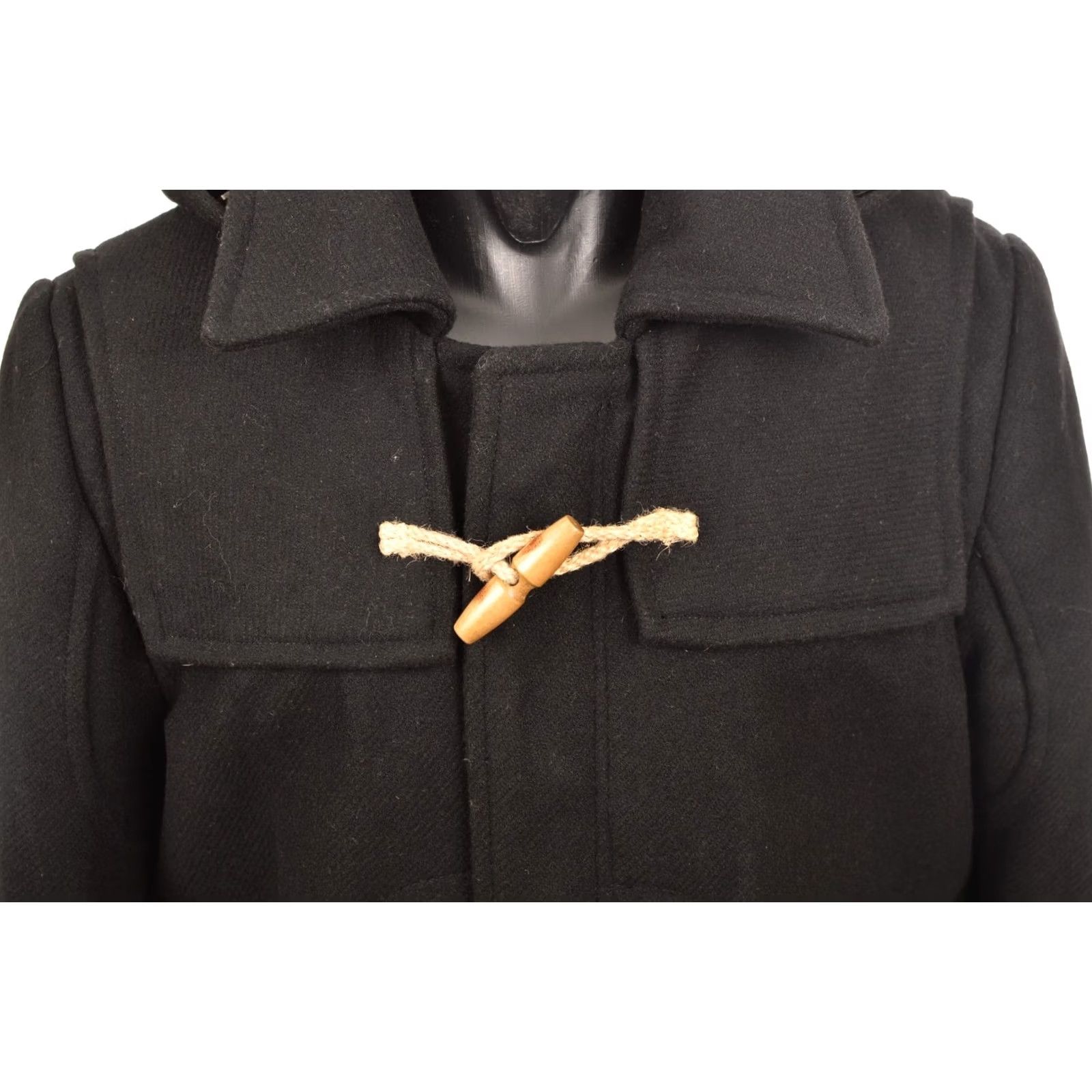 Vintage DDP John Partridge Black Duffle Coat M Men Wool Coat XS? Size US M / EU 48-50 / 2 - 2 Thumbnail