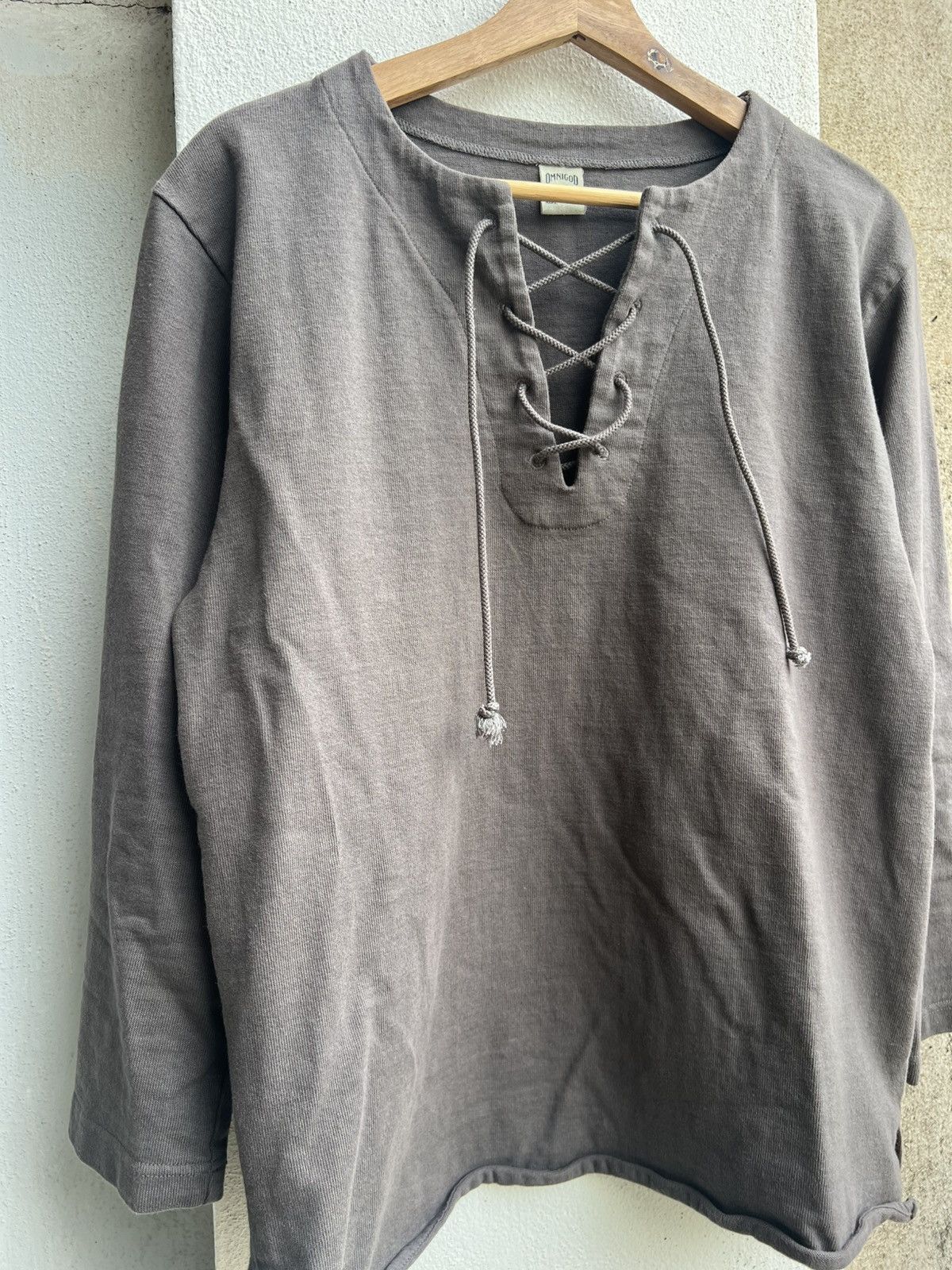 OMNIGOD Y2K OMNIGOD LONGSLEEVE LACE UP SHIRT KAPITAL STYLE Size US L / EU 52-54 / 3 - 4 Thumbnail