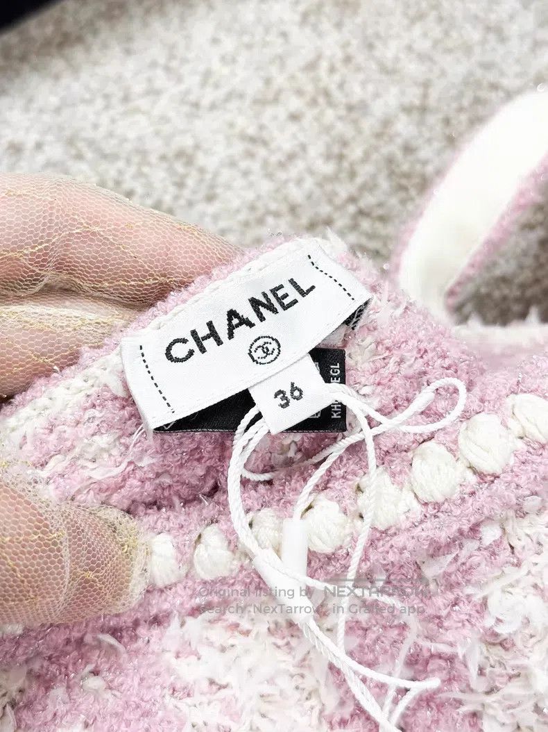 Chanel Chanel Twill knitted diamond buckle suspender skirt dress Size XS / US 0-2 / IT 36-38 - 5 Thumbnail