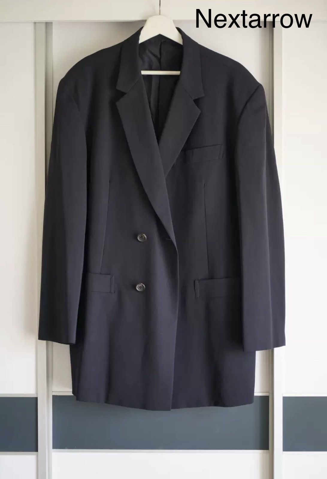 Yohji Yamamoto Yohji Yamamoto 94ss wool suit with and hidden buttons suit Size 40S - 1 Thumbnail