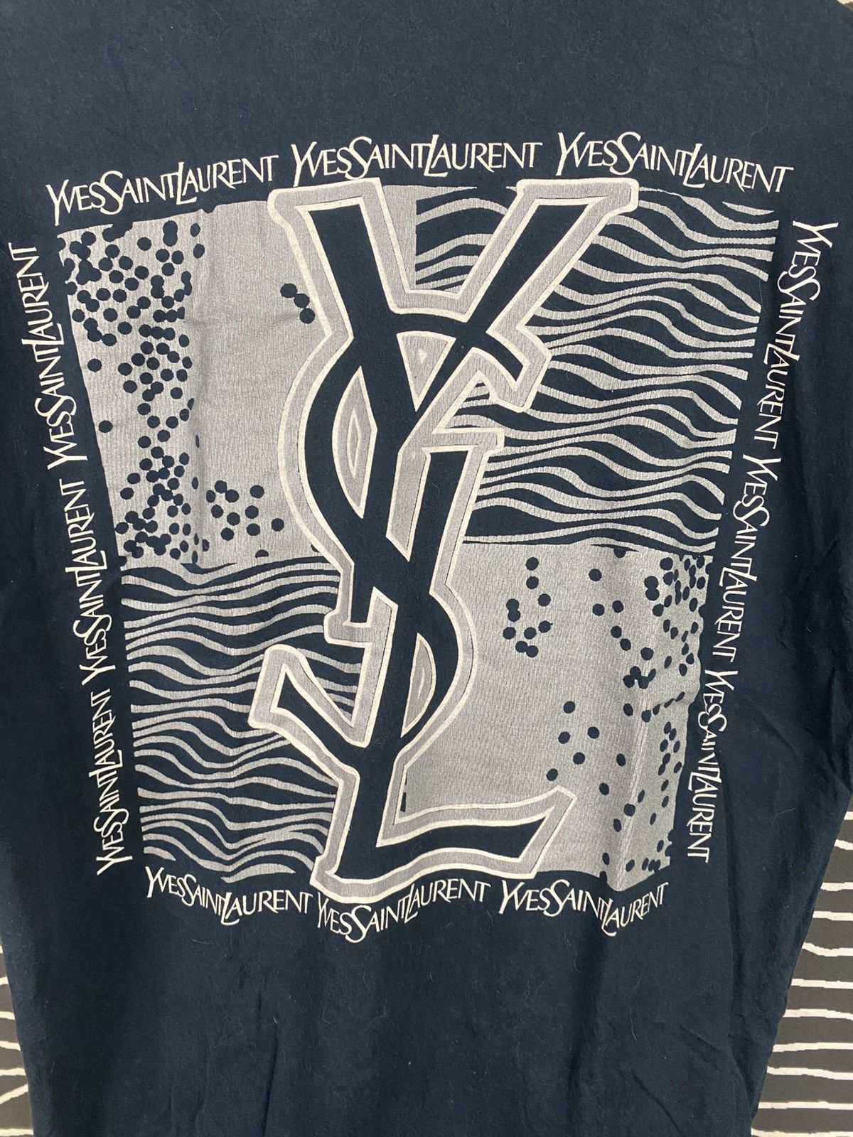 Yves Saint Laurent VINTAGE 90s YSL Made In Italy Big Logo Tee Size US L / EU 52-54 / 3 - 4 Thumbnail