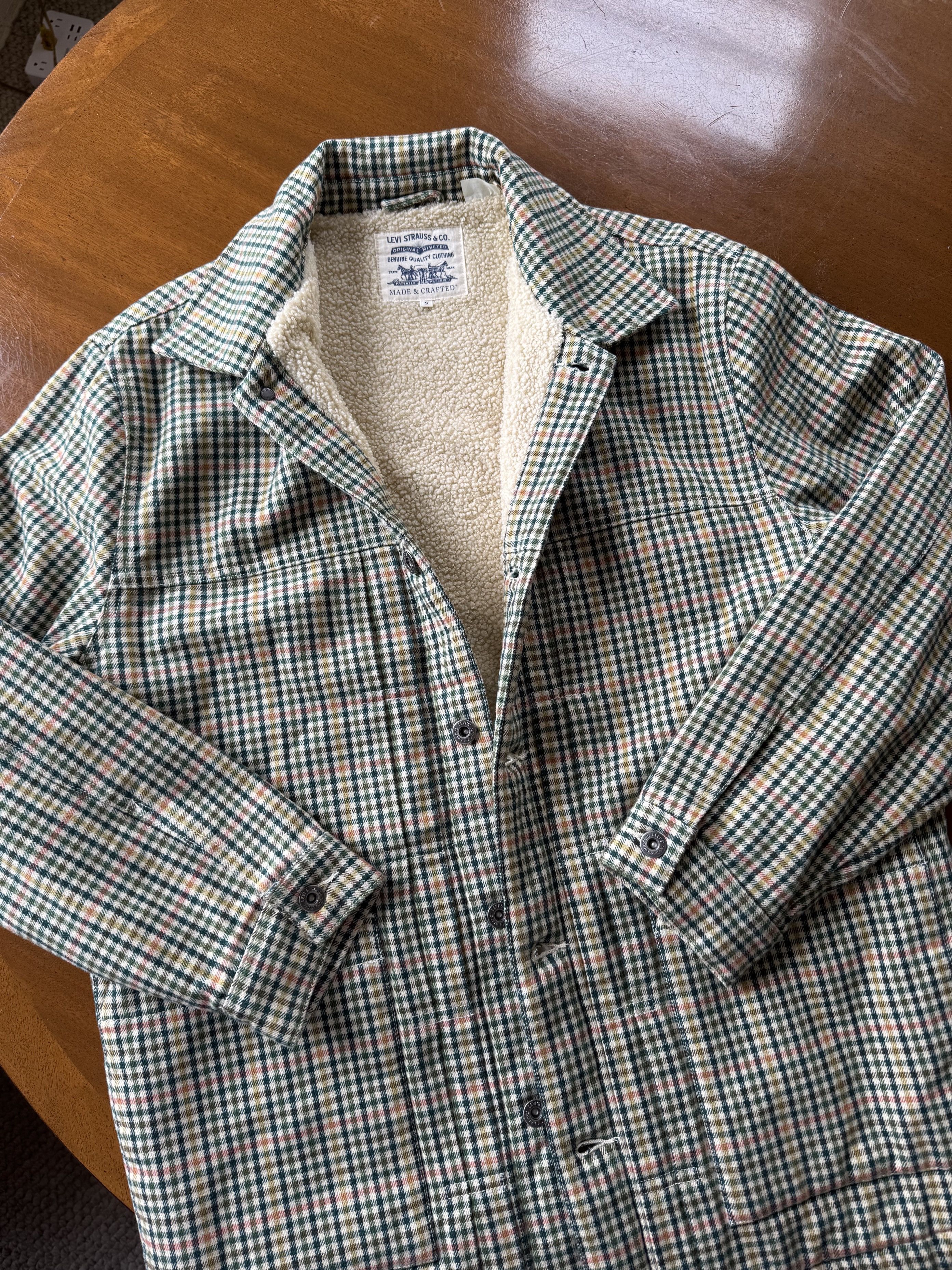 Levi's Made & Crafted Levi’s Made & Crafted Quilted Sherpa Plaid Long Coat BNWT Size US S / EU 44-46 / 1 - 3 Thumbnail