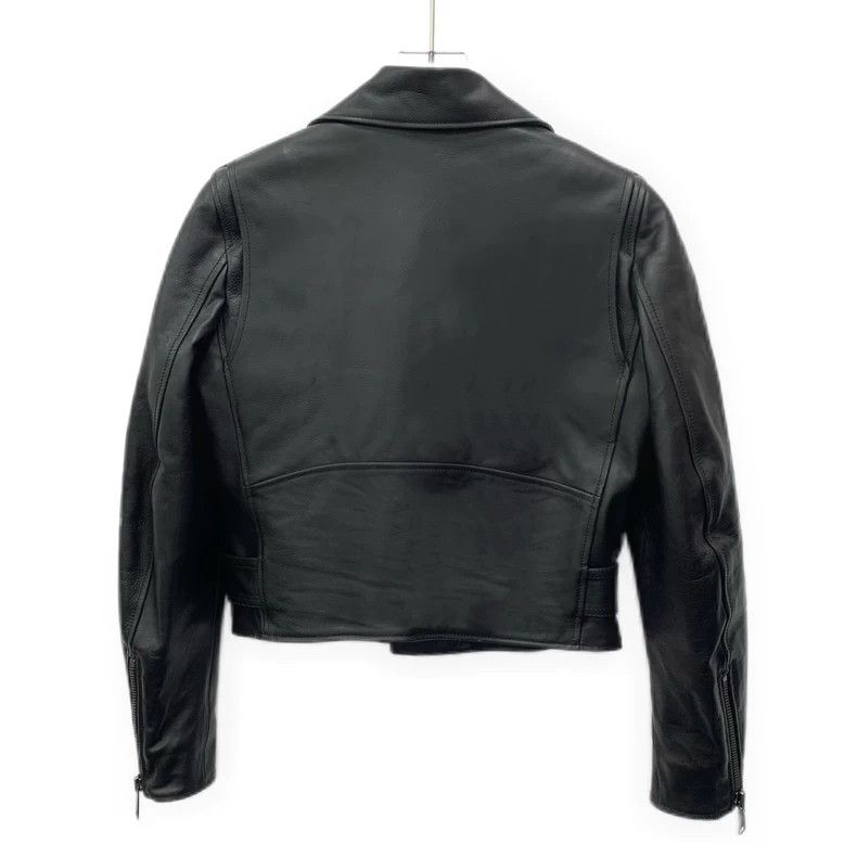 Other Balenciaga size 34 Black Cow Leather Lapel Zip Long Sleeve Size US XXS / EU 40 - 2 Thumbnail