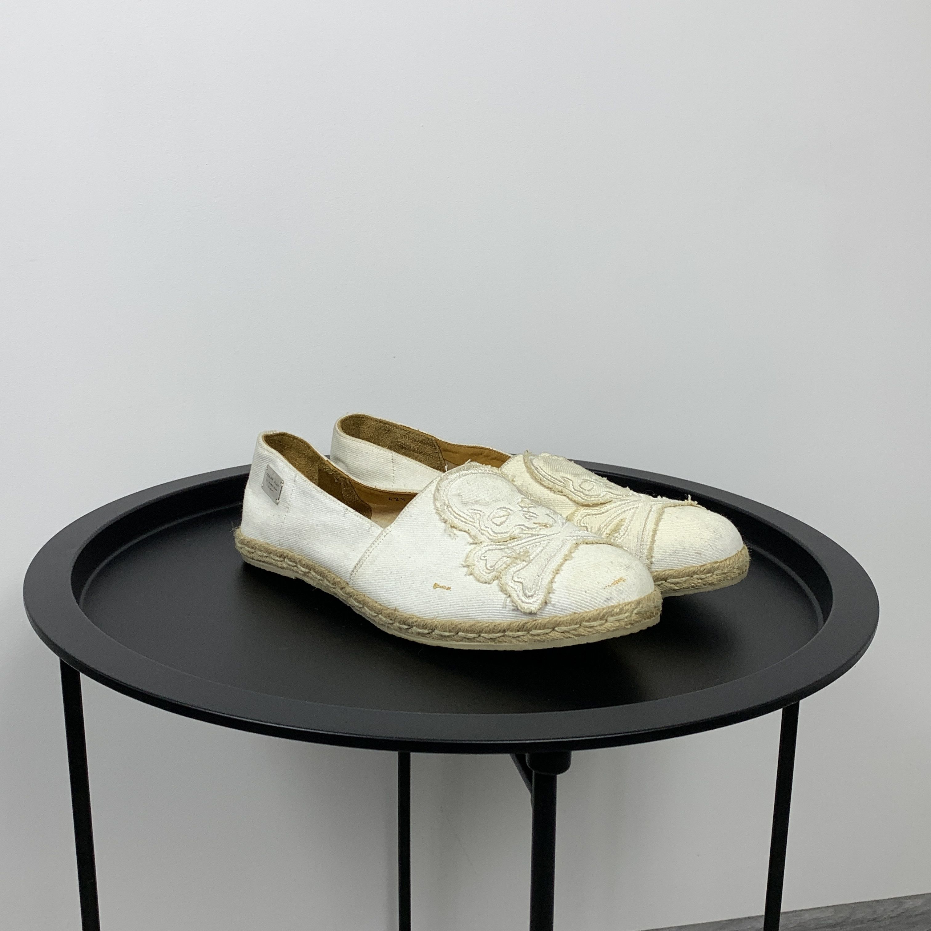 Philipp Plein Philipp Plein Skull White Espadrilles Low Top Loafers Shoes Size US 9.5 / EU 42-43 - 2 Thumbnail