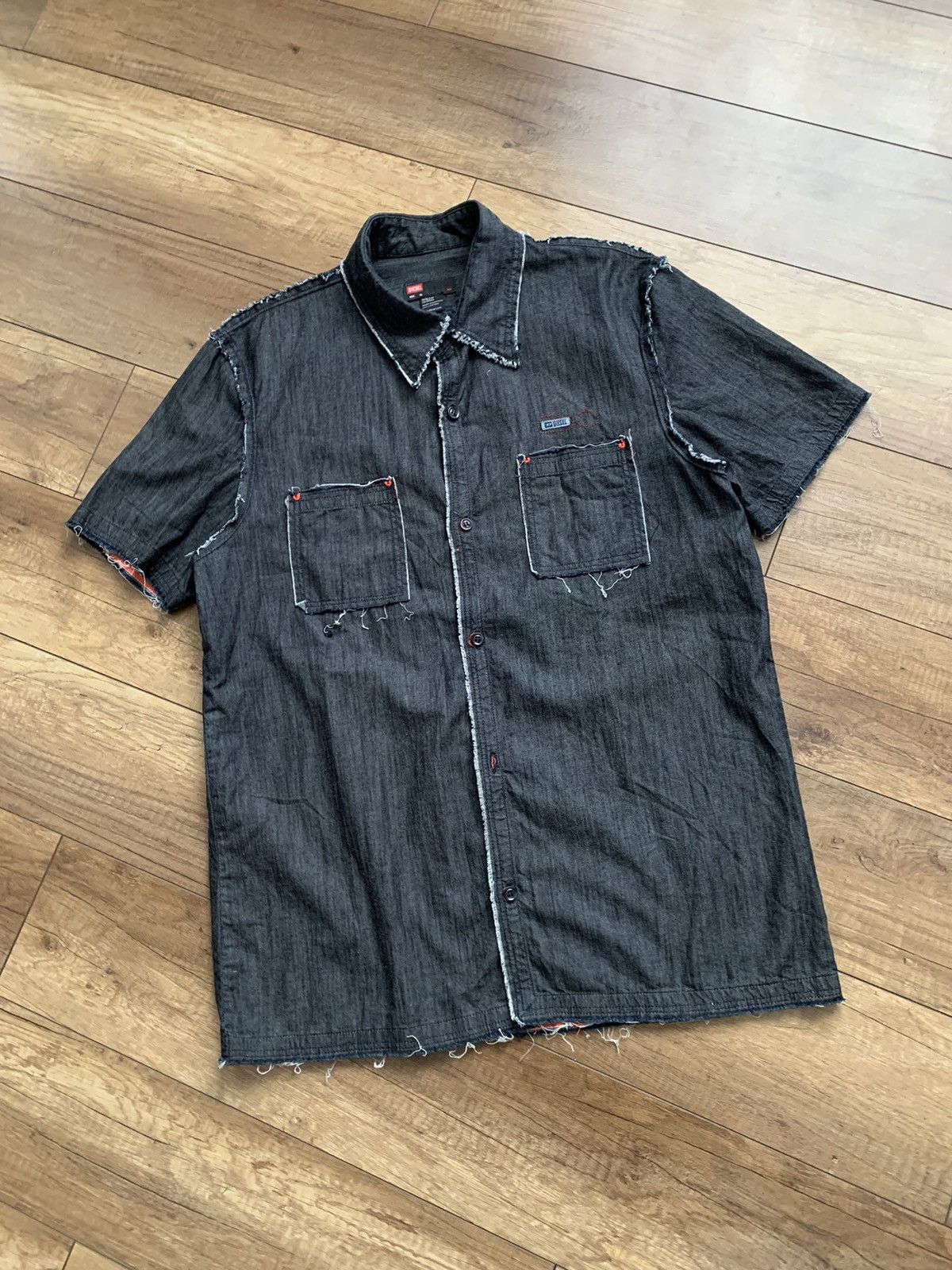 Diesel Diesel Denim Vintage Shirt 90s Logo Distressed Size US XL / EU 56 / 4 - 17 Thumbnail