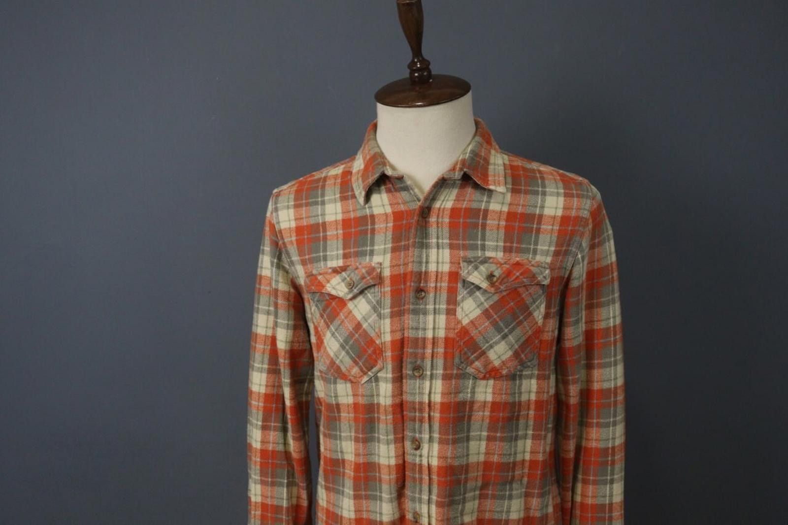 Designer Nudie Jeans Co Multi Plaid Cotton Front Shirt Size L Size US L / EU 52-54 / 3 - 2 Thumbnail