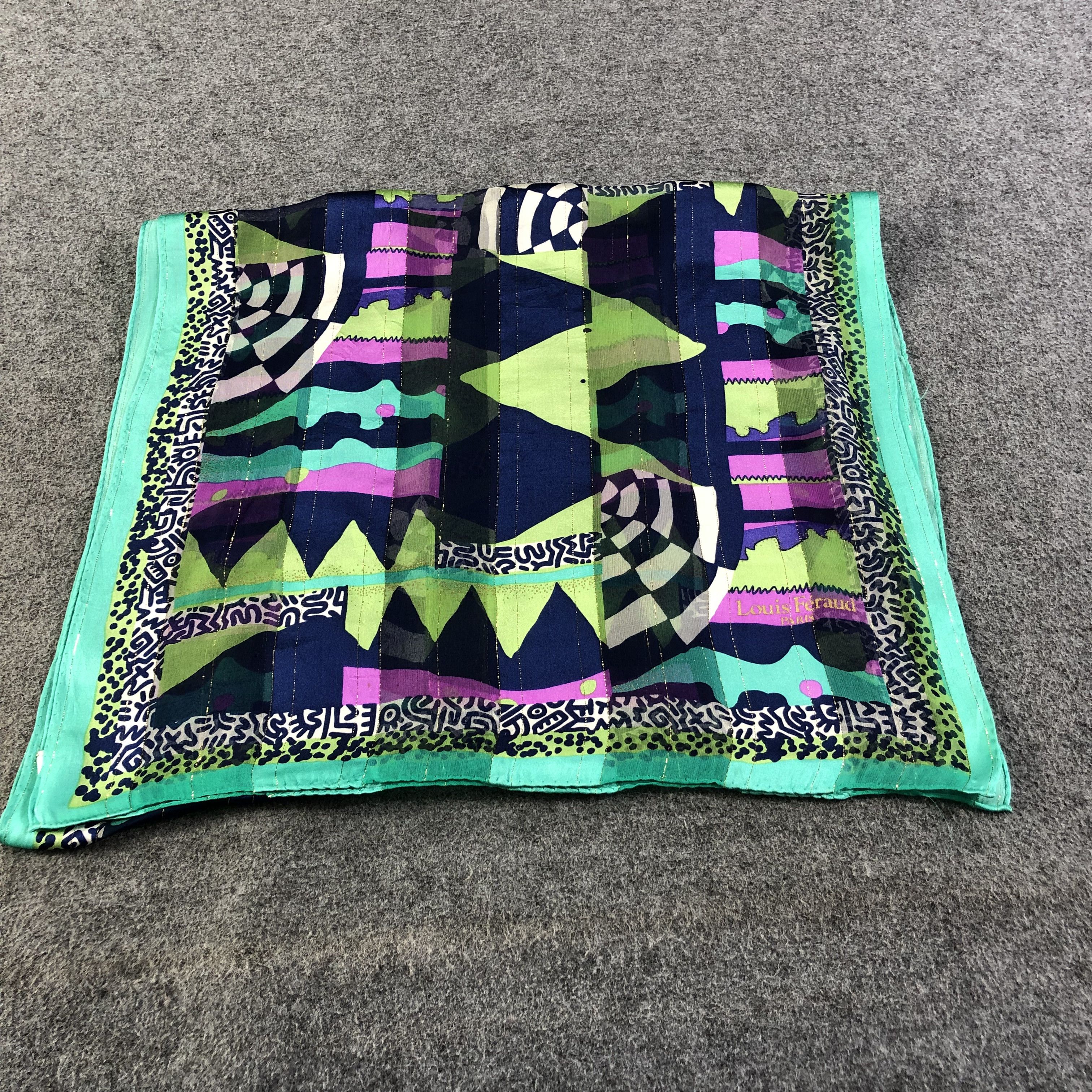Louis Feraud Louis Feraud Abstract Silk Stole Silk Scarf M858 Size ONE SIZE - 2 Thumbnail
