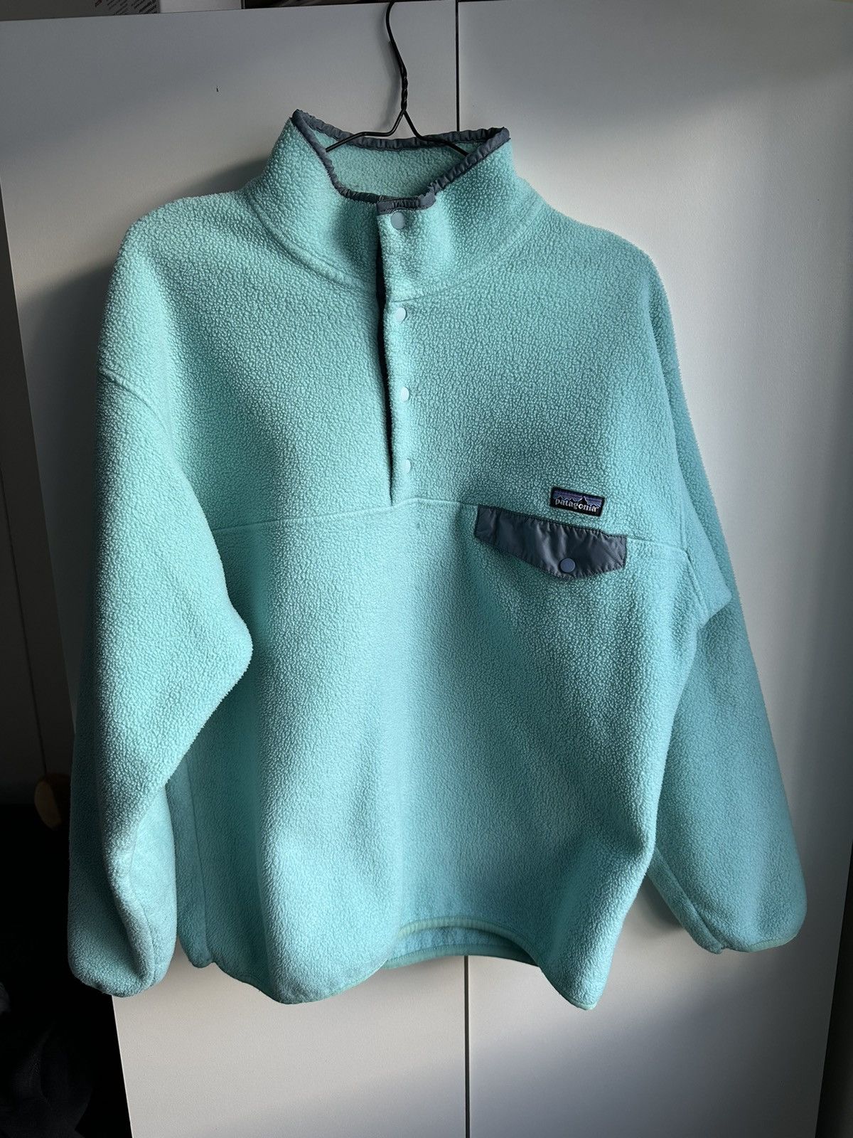 image of Patagonia Light Blue Fleece Synchilla Sweatshirt Usa, Men's (Size Large)