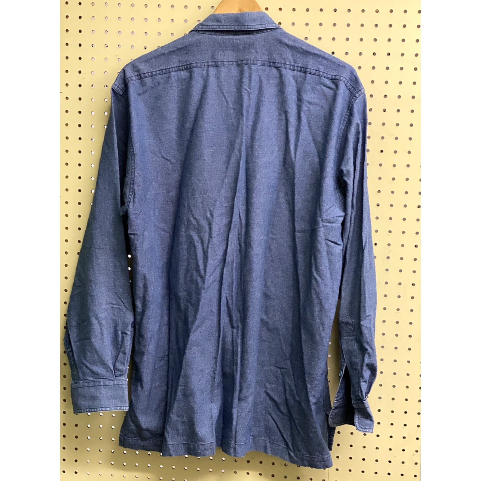 Polo Ralph Lauren VINTAGE Polo Ralph Lauren Hutchenson Blue Button-Shirt Mens M Long Sleeve Collared Shirt (Blue) - Classic Fit, Cotton Size US M / EU 48-50 / 2 - 2 Thumbnail