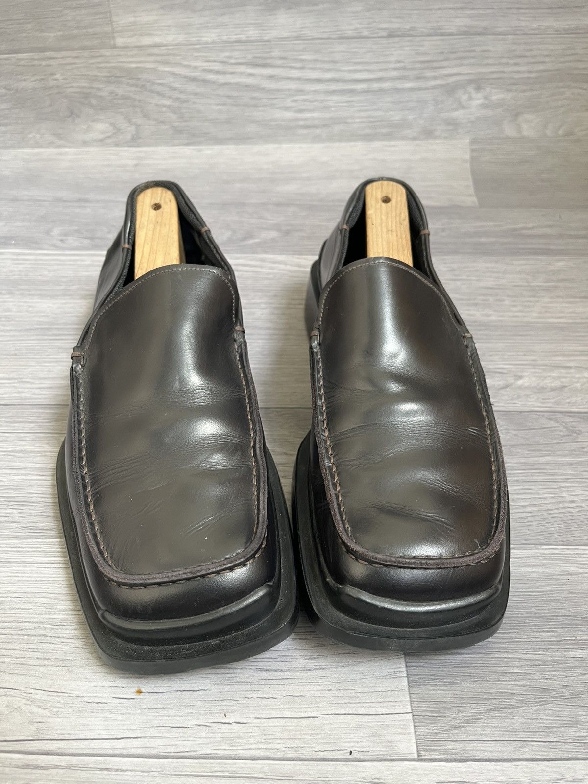 Prada Vintage FW 98 Prada square toe leather mule loafers uk7 Size US 8 / EU 41 - 10 Thumbnail