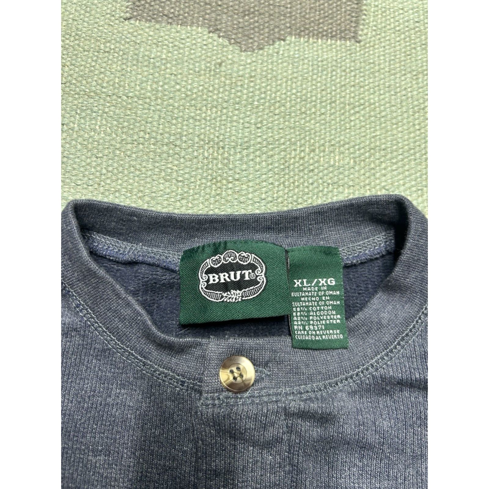 Vintage VINTAGE Brut Henley Shirt Sweater Long Sleeve Blue Men XL Size US XL / EU 56 / 4 - 4 Thumbnail