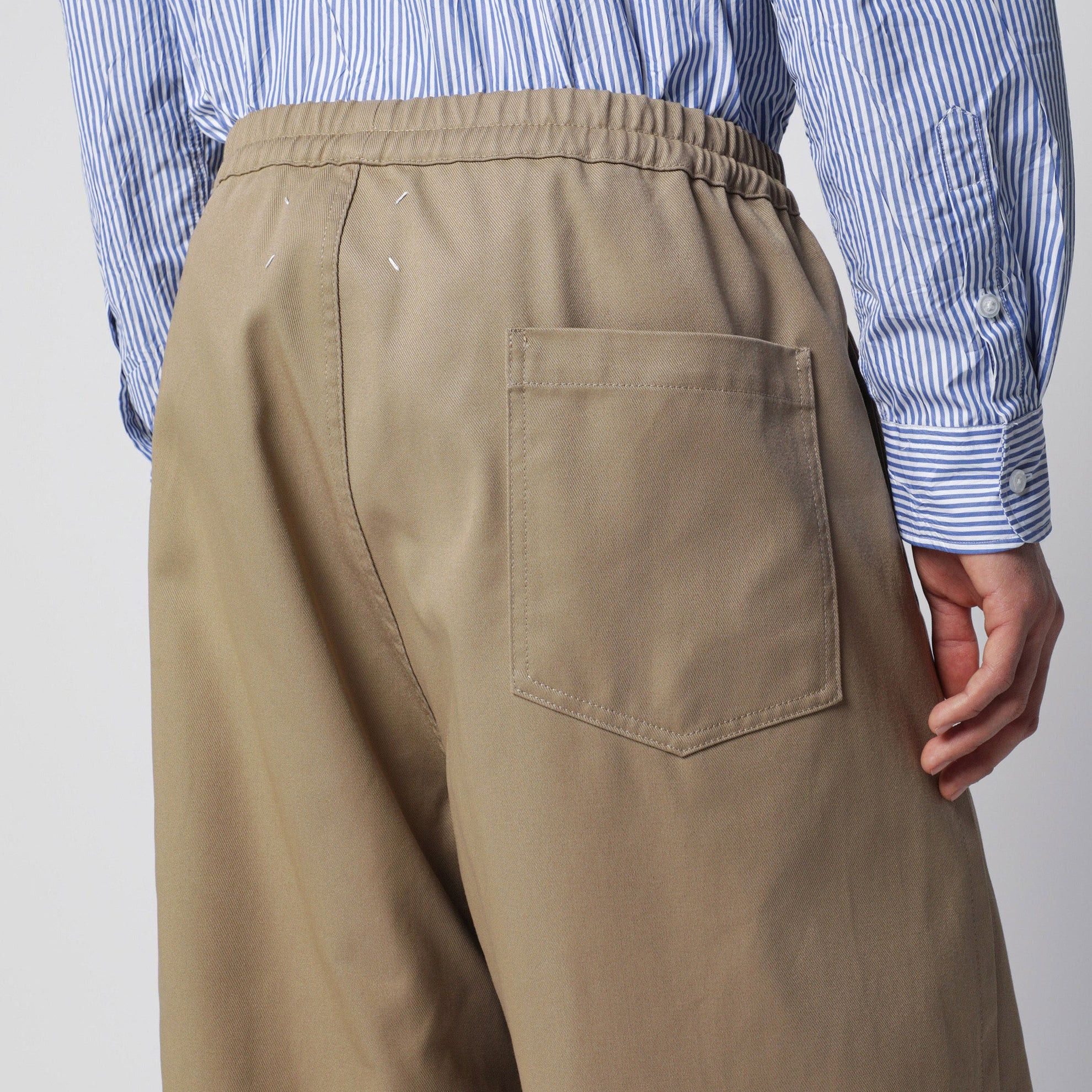 Maison Margiela o1d2blof0526 Low-crotch Cotton Trousers in Beige Size US 30 / EU 46 - 5 Thumbnail