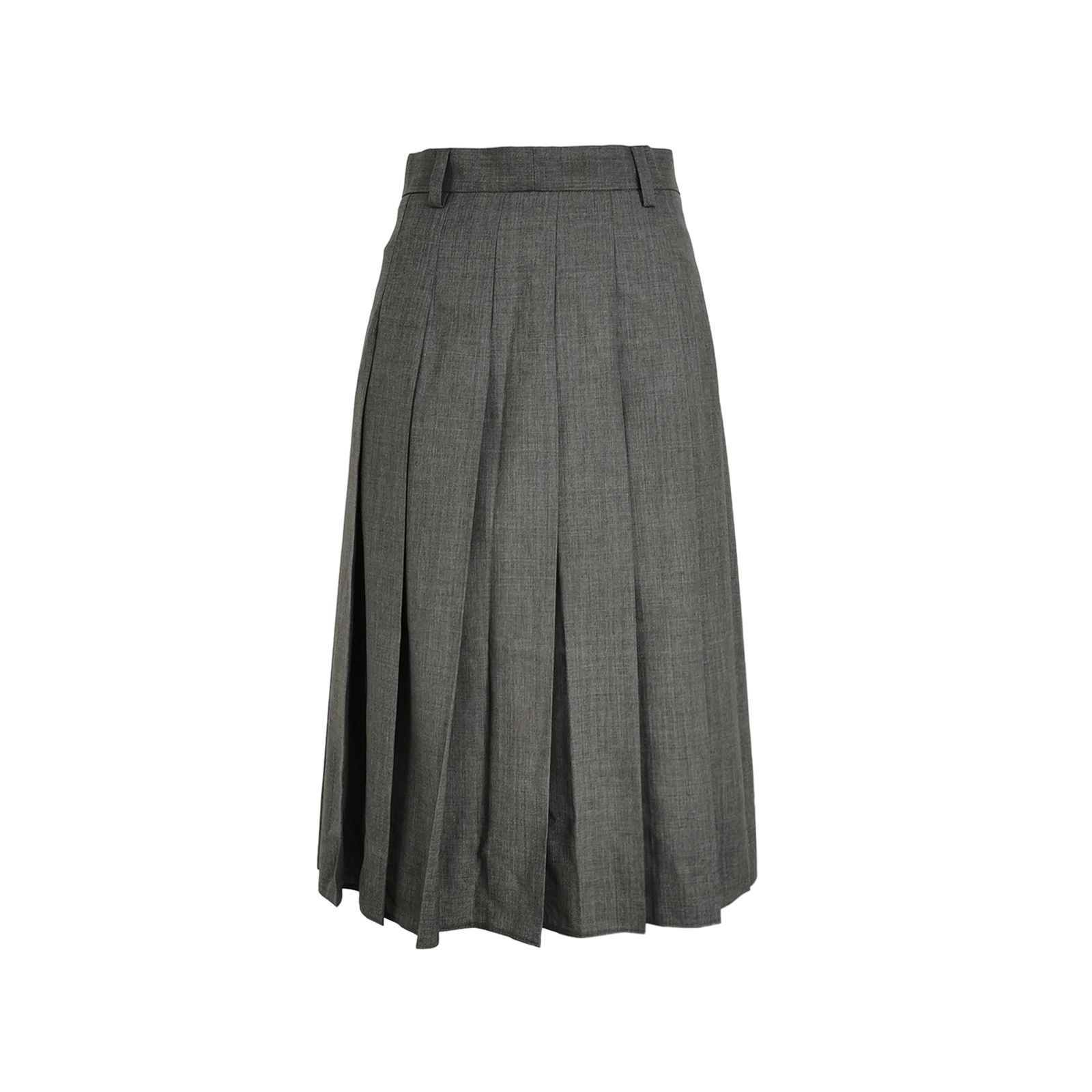 Prada Prada Wool Pleated Midi Skirt Size M Size 42" / US 20 - 1 Thumbnail