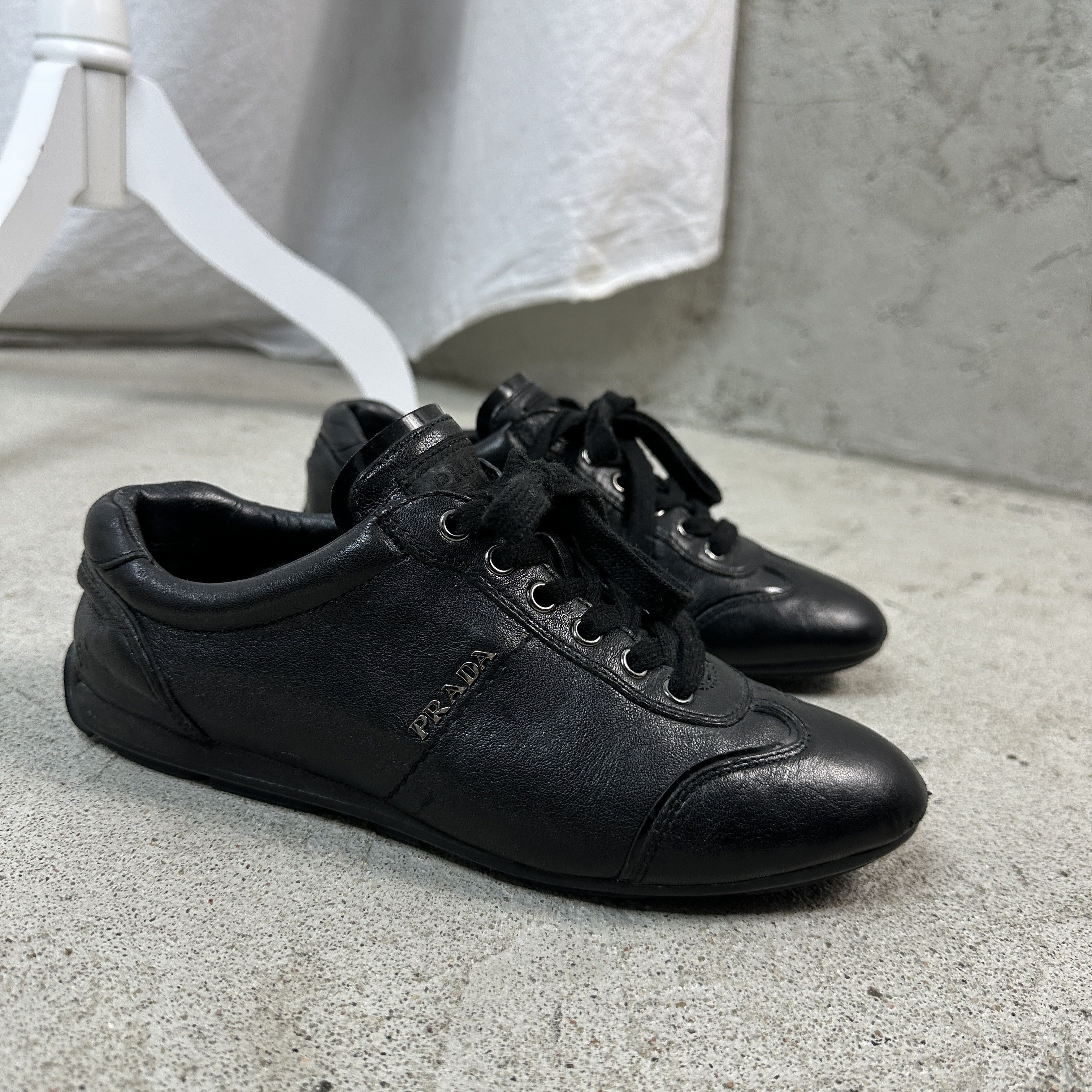 Prada × Vintage Vintage Avant garde Casual Y2K Prada Tainers Leather Shoes Size US 6.5 / IT 36.5 - 4 Thumbnail