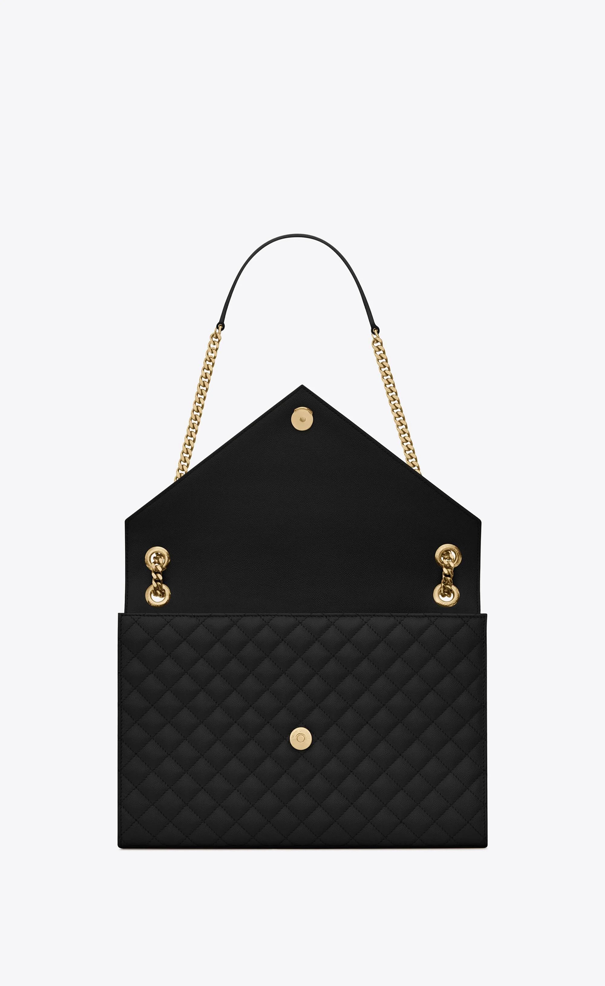 Saint Laurent Paris o1b1hav110924 Size: OS / Envelope Large Leather Bag in Black Size ONE SIZE - 5 Thumbnail
