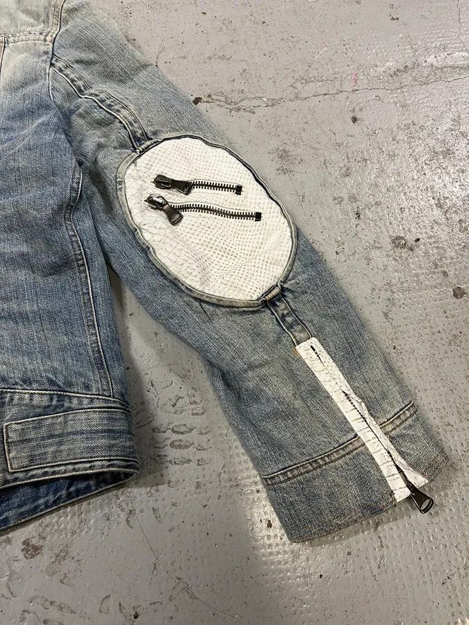 Dolce & Gabbana SS2005 Dolce & Gabbana Apocalyptic Biker Denim Jacket Size US M / EU 48-50 / 2 - 13 Thumbnail