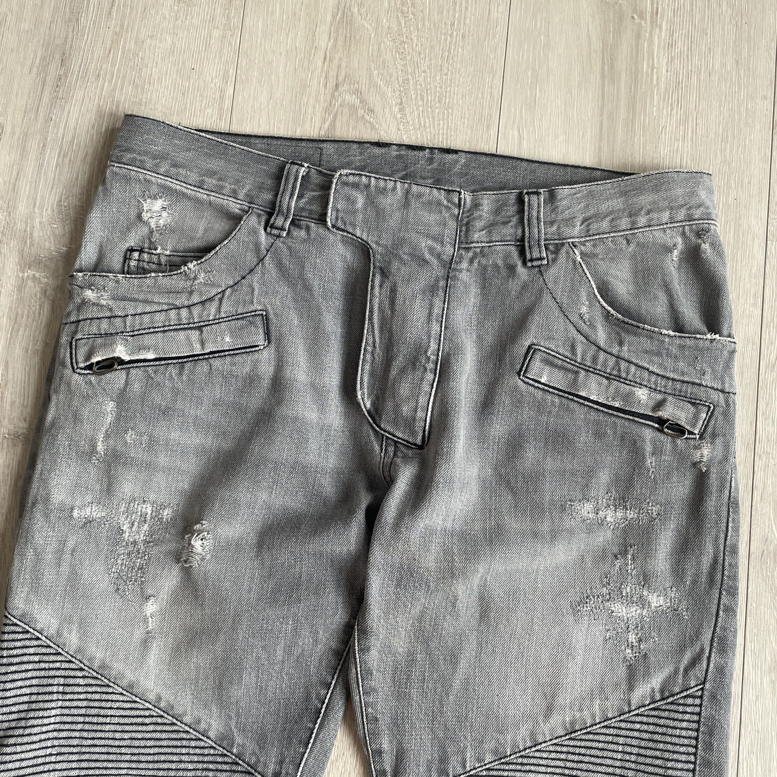 Balmain Balmain AW10 ripped bikers Size US 31 - 3 Thumbnail