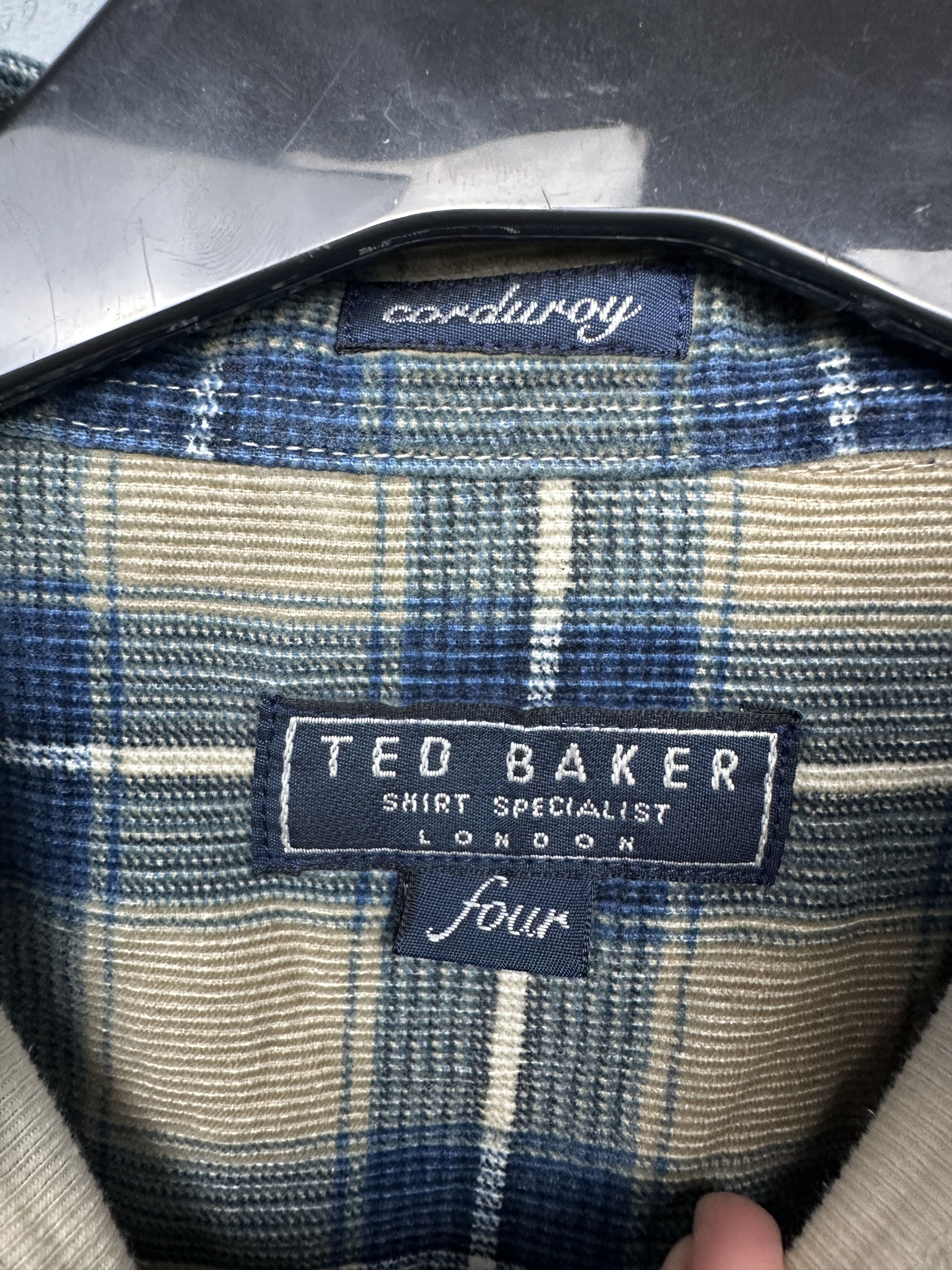 Ted Baker Ted Baker Mens Corduroy Flannel Shirt Size US XL / EU 56 / 4 - 4 Thumbnail