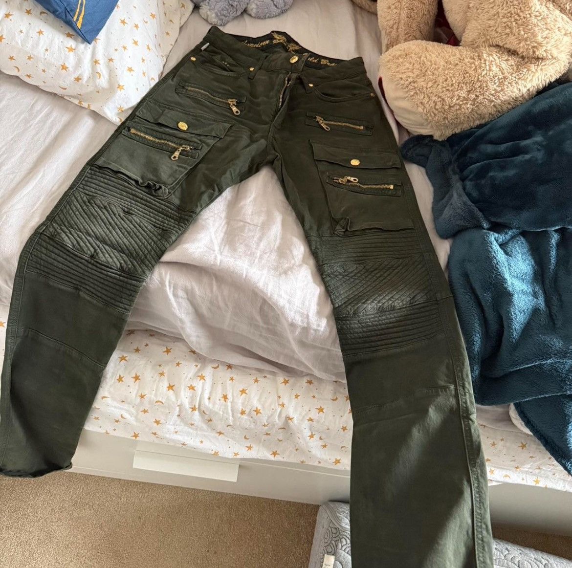 Robins Jeans Robins jeans military cargo skinny green and gold Size US 30 / EU 46 - 1 Thumbnail