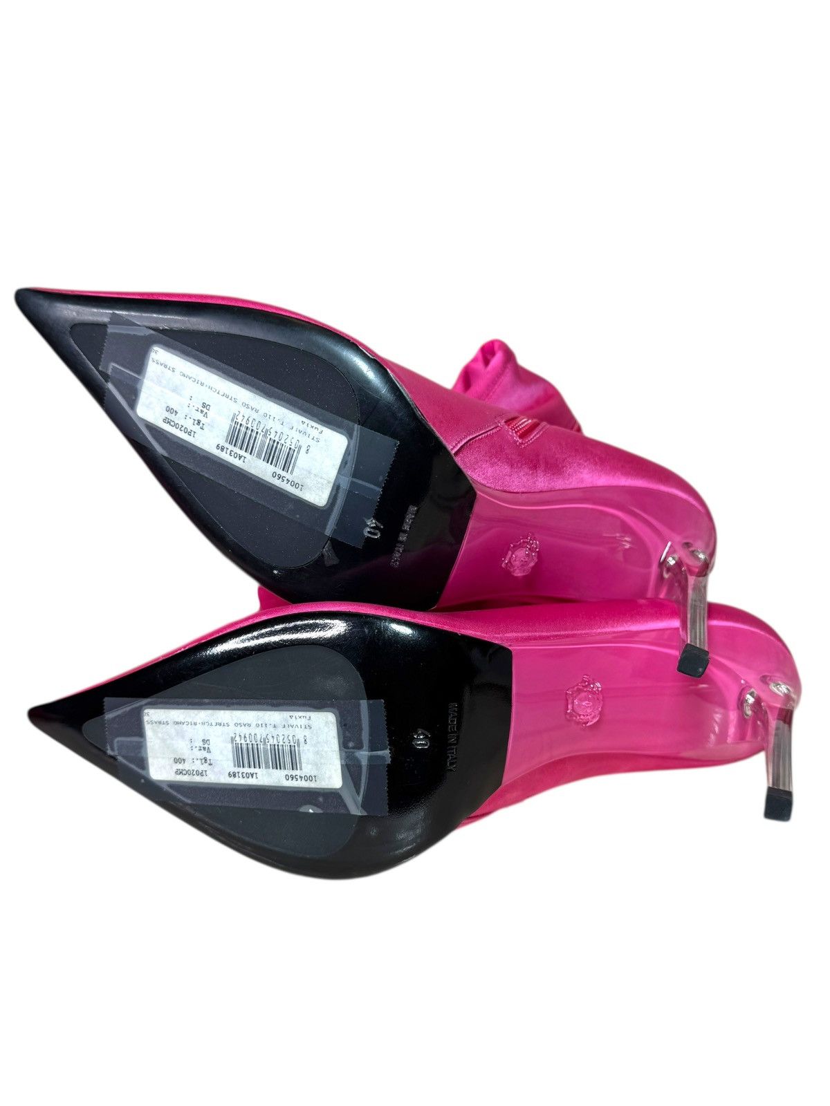 Versace VERSACE Over-the-Knee Boots in Fuchsia Satin Finish Size US 10 / IT 40 - 8 Thumbnail