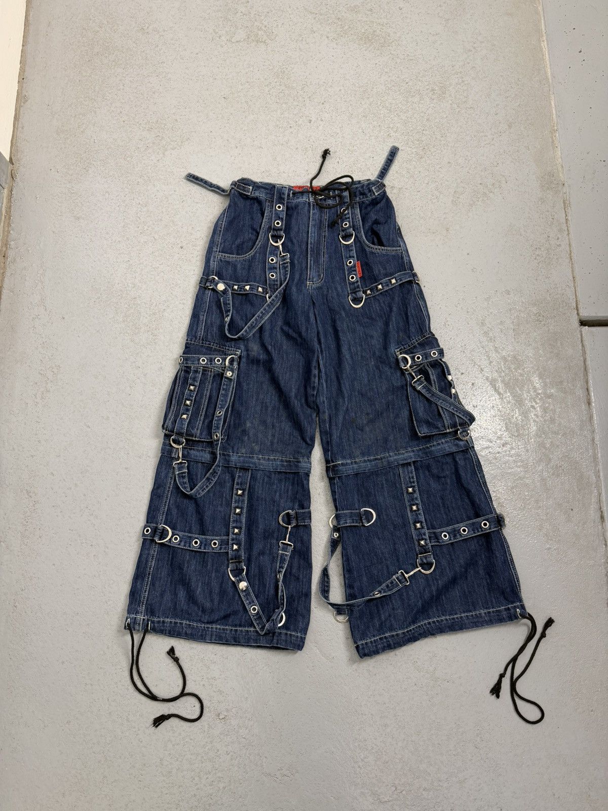 Tripp NYC Tripp Nyc Multi-laces Rivets Wide Transformed Pants Size US 32 / EU 48 - 1 Thumbnail