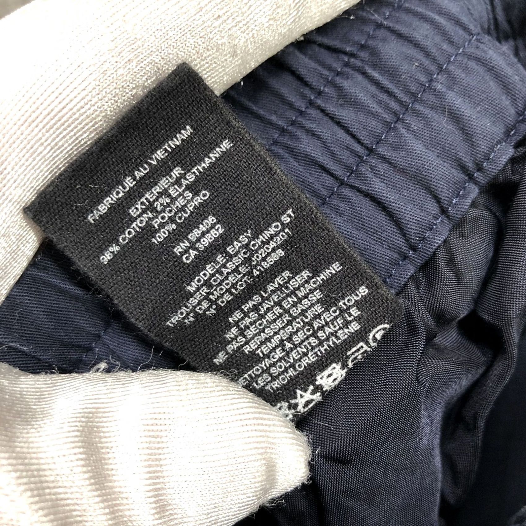 Theory VINTAGE? No. Theory Easy Trouser Classic Chino Pants Womens P SP Navy Blue Pull On Tapered Size 28" / US 6 / IT 42 - 7 Thumbnail