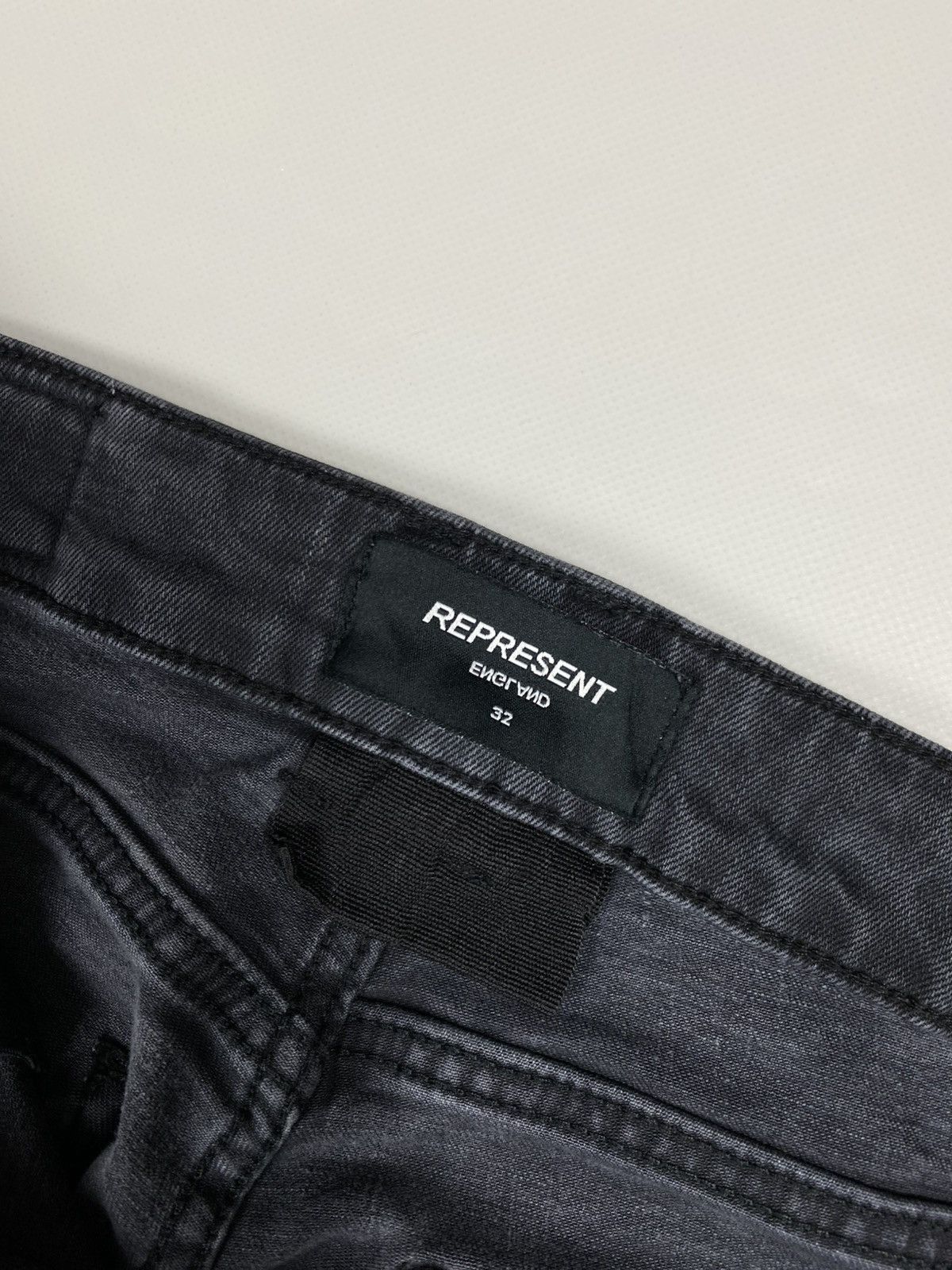 Represent Clo. Represent men’s Repaired Distressed Skinny Denim Jeans Size US 32 / EU 48 - 14 Thumbnail