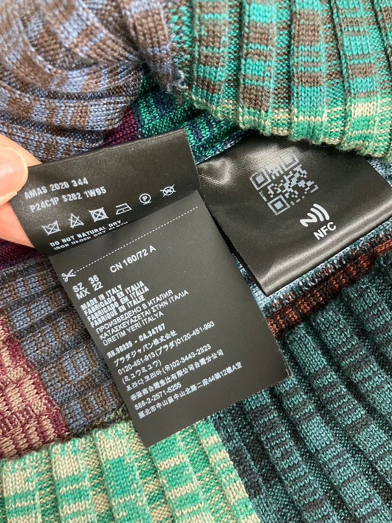 Prada Prada Colourful plaid lapel knitted short sleeves Size XXS / US 00 / IT 34 - 6 Thumbnail