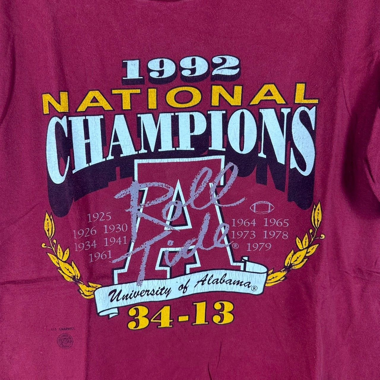 Vintage ​​​​​​1993 Arkansas Razorbacks NCAA National Champions ​Tee Size US XL / EU 56 / 4 - 2 Thumbnail