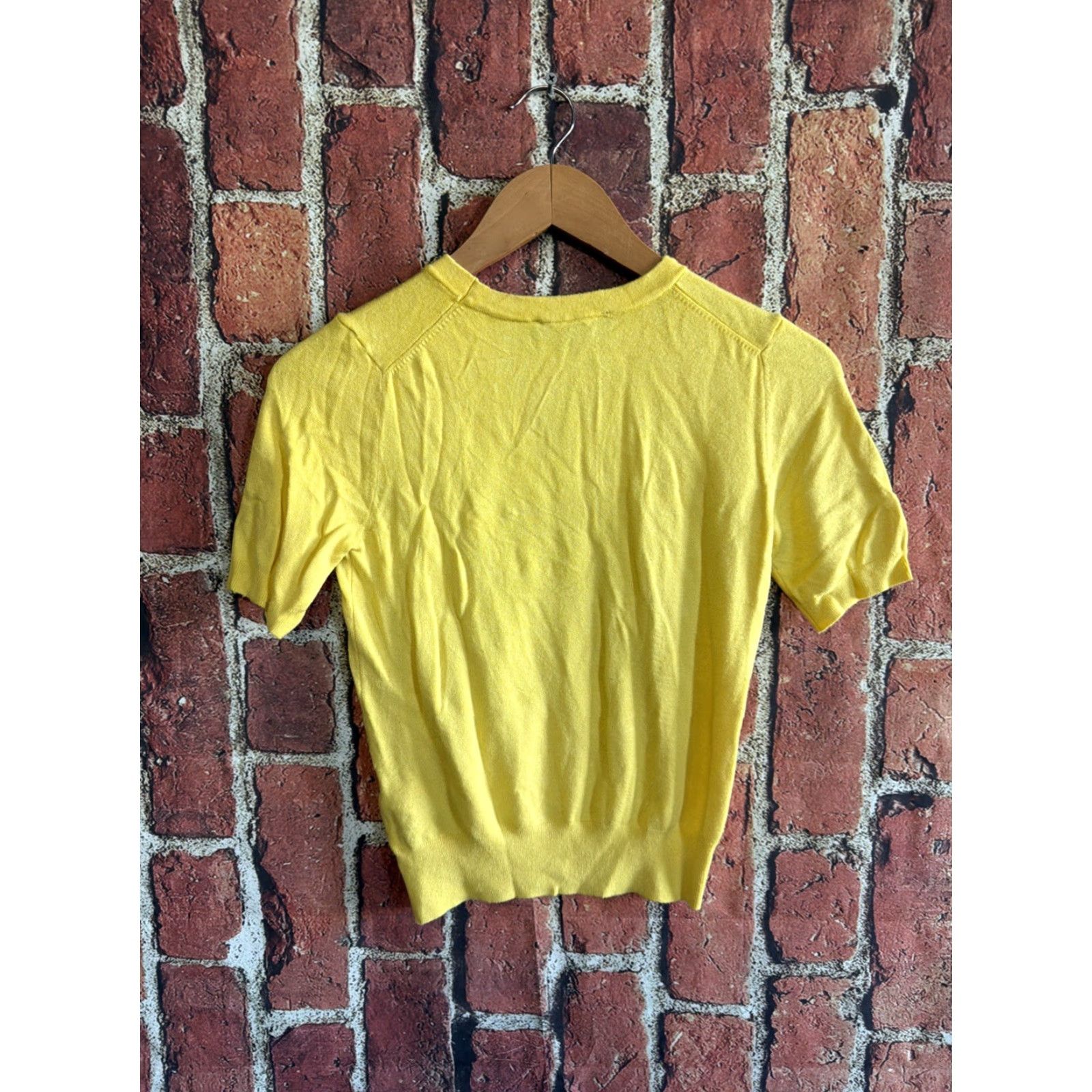 Zara Zara Womens Blouse Shirt Sleeveless Top Yellow Medium Viscose Blend Crew Neck Pullover Regular Size M Womens 90s? Size M / US 6-8 / IT 42-44 - 3 Thumbnail