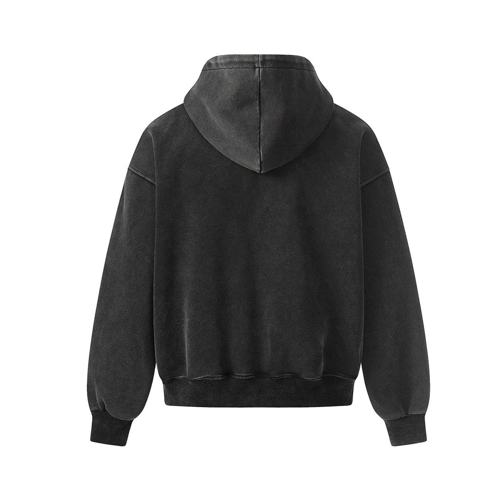 Japanese Brand Black Studded Zip-Up Hoodie, Streetwear Jacket Size US M / EU 48-50 / 2 - 3 Thumbnail