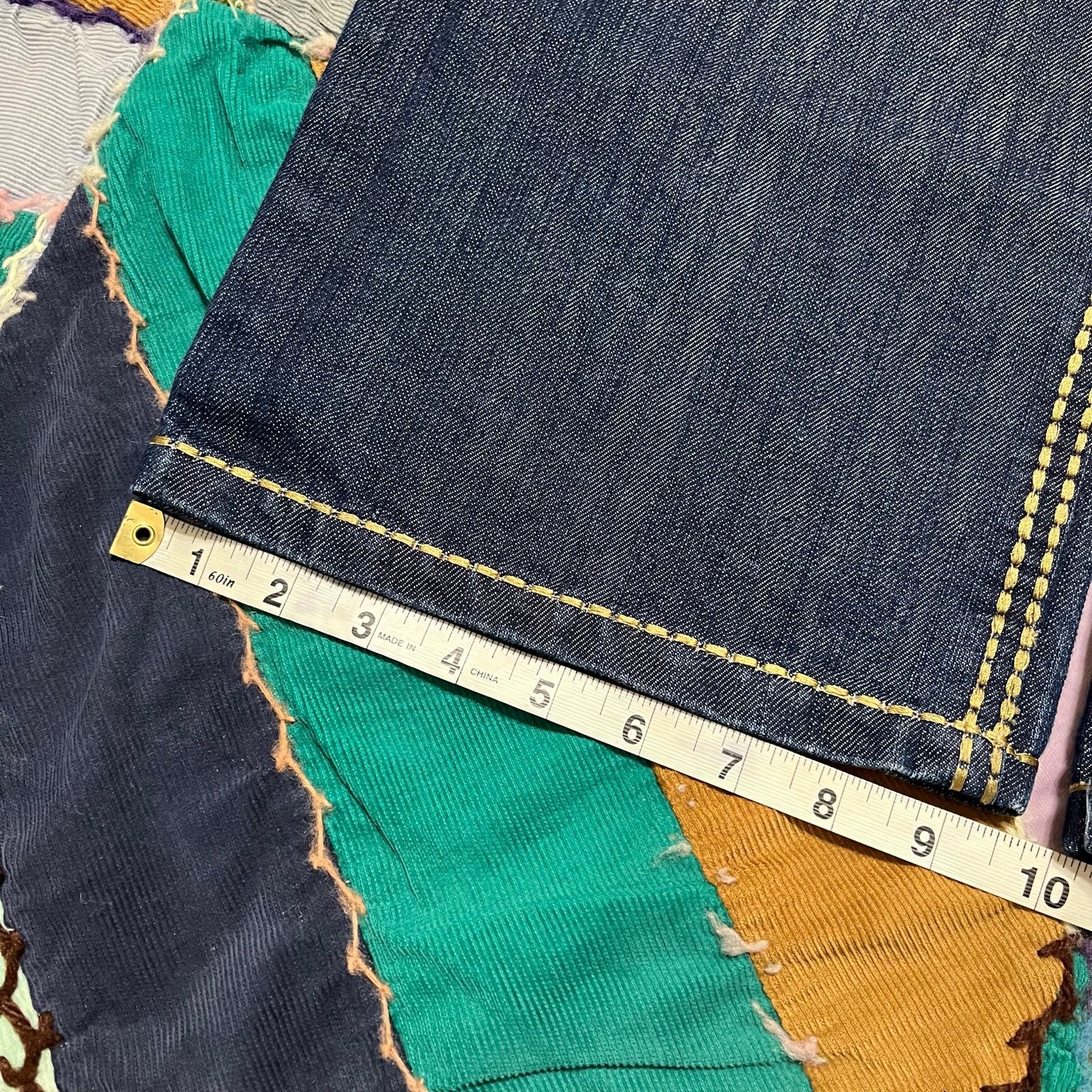 Other Zeep Y2K Baggy Skater Gold Stitched Loose Fit Jeans 32Wx30L Size US 32 / EU 48 - 7 Thumbnail