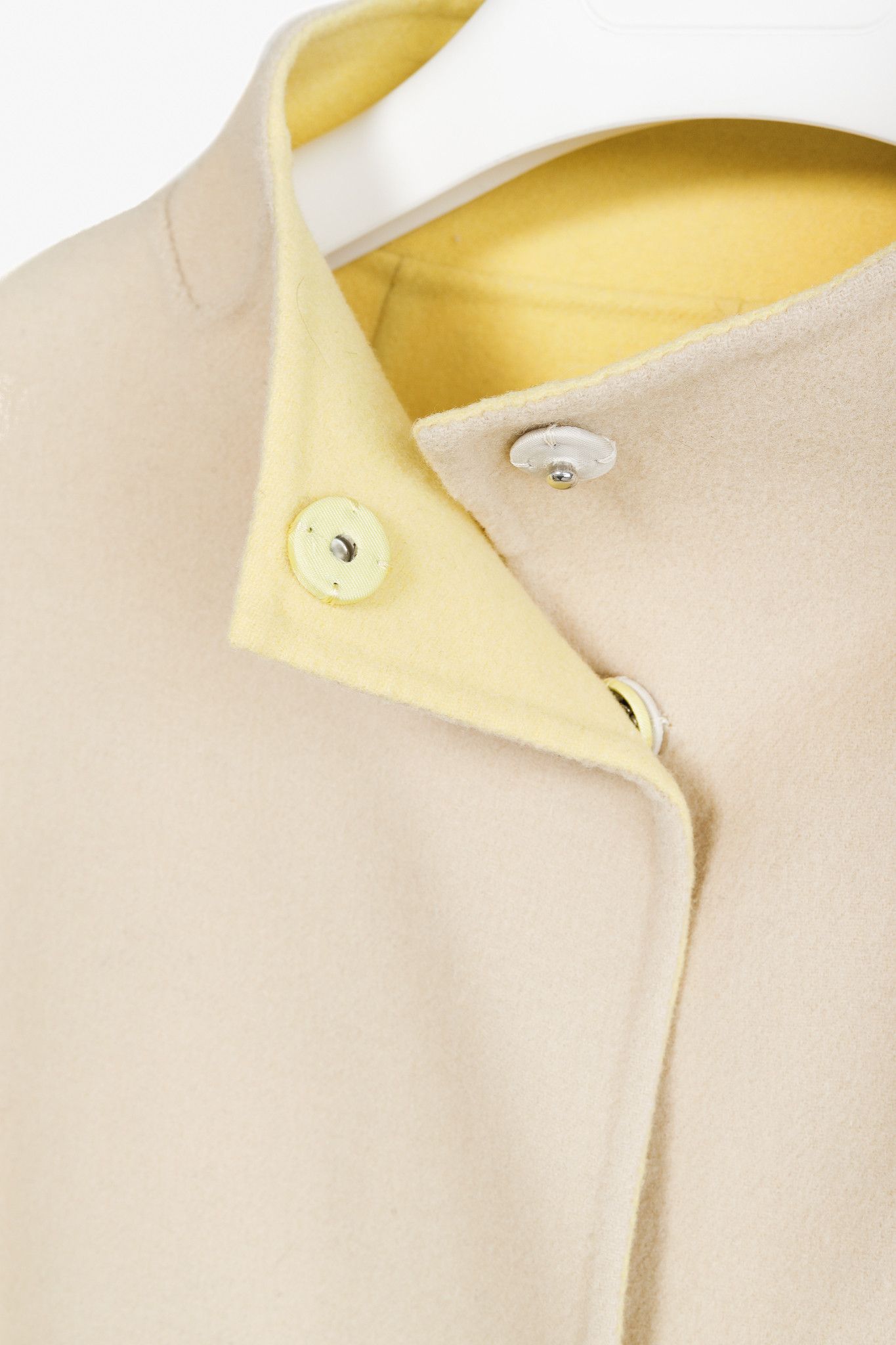 Max Mara Max Mara Weekend Reversible Beige & Yellow Wool-Blend Coat Size XL / US 12-14 / IT 48-50 - 15 Thumbnail