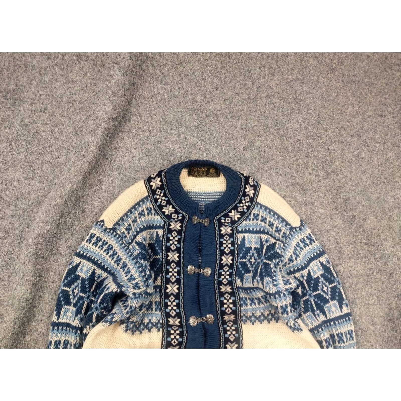 Native VINTAGE Nordstrikk Knit Wool Sweater Cardigan Unisex Norway Beige (80s, 90s) Size US M / EU 48-50 / 2 - 2 Thumbnail
