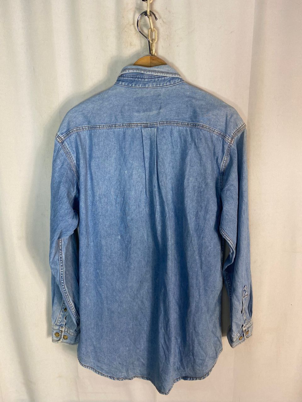 Bugle Boy Vintage bugle boy distressed denim button up shirt Size US L / EU 52-54 / 3 - 11 Thumbnail