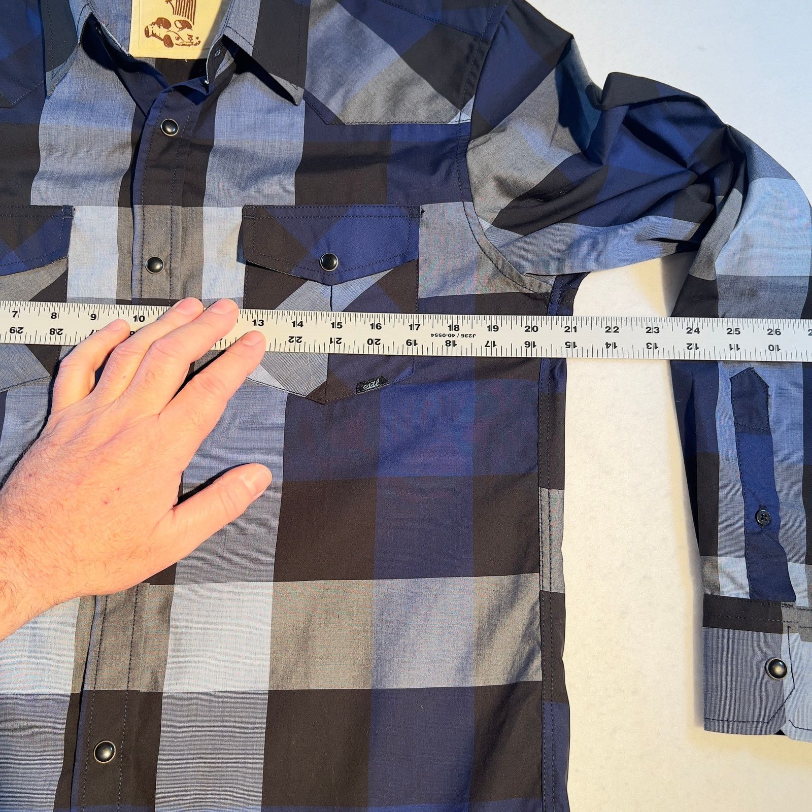 Other Coastal Metal Pearl Snap Button Shirt Men Medium Blue Check Size US M / EU 48-50 / 2 - 9 Thumbnail