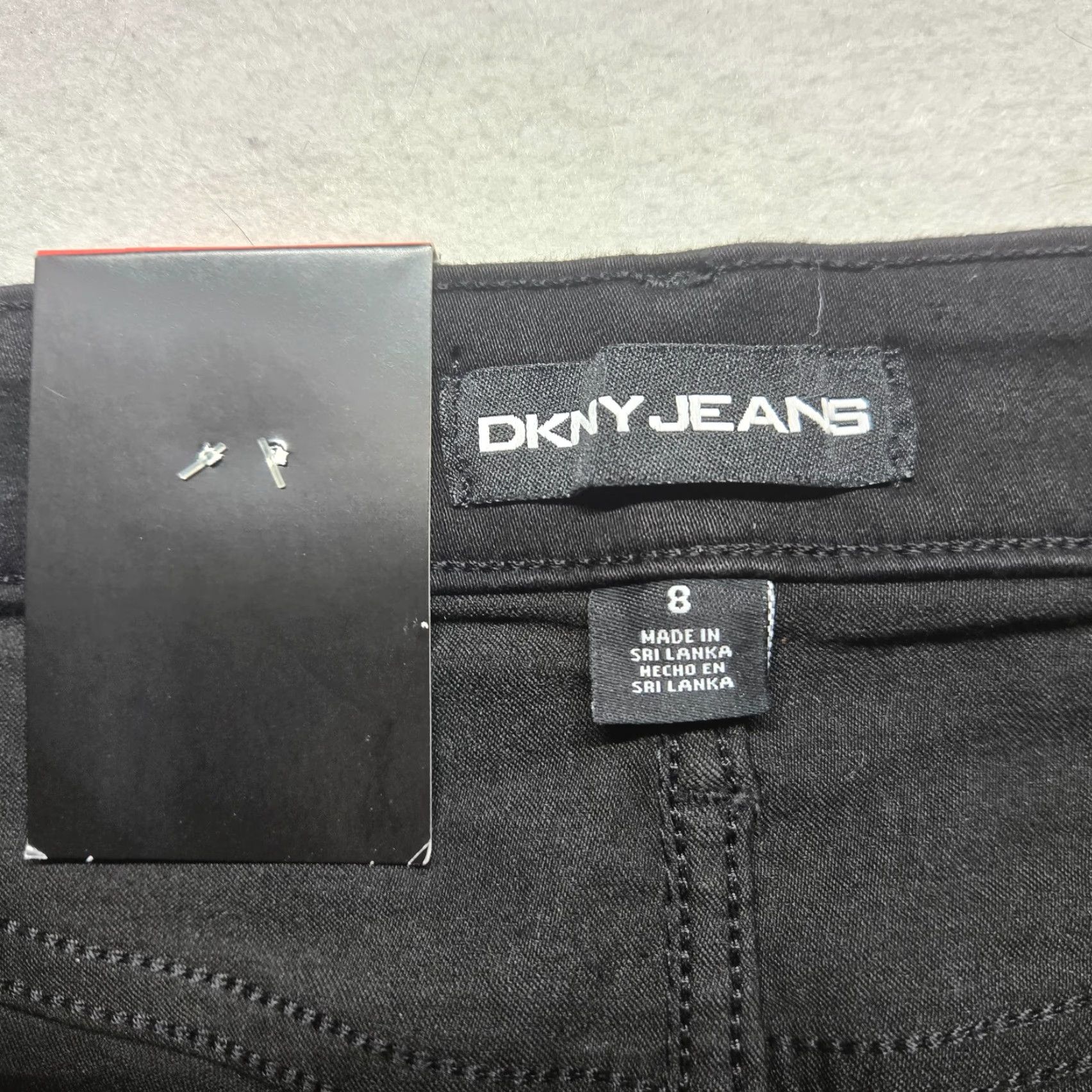 DKNY DKNY Jeans Black Denim Hi Rise Bermuda Shorts Womens S Small Regular 5-Pocket Logo Patch Back Solid Inseam 8in Cotton Blend Denim Summer Casual So on Size 28" / US 6 / IT 42 - 3 Thumbnail