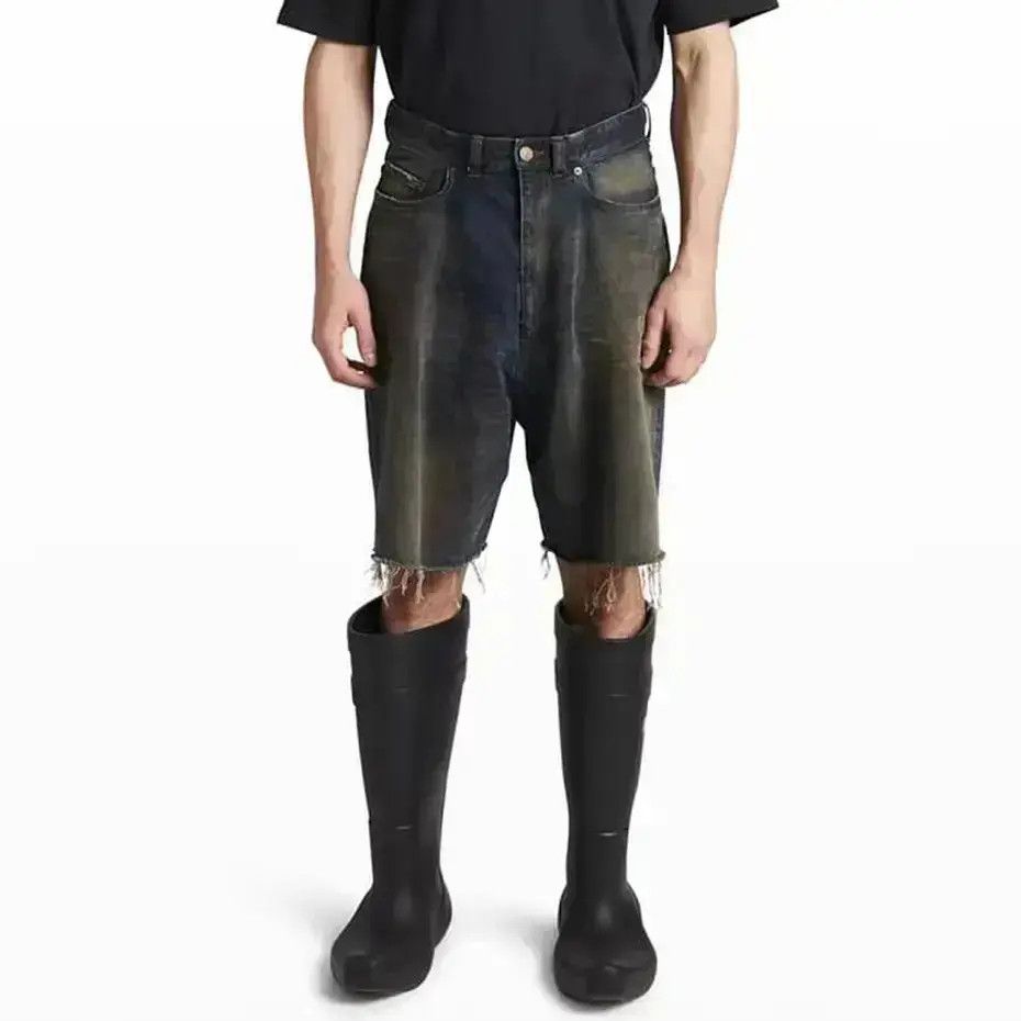 Japanese Brand Wide Leg Streetwear Washed Vintage Denim Shorts y2k Size US 32 / EU 48 - 1 Thumbnail