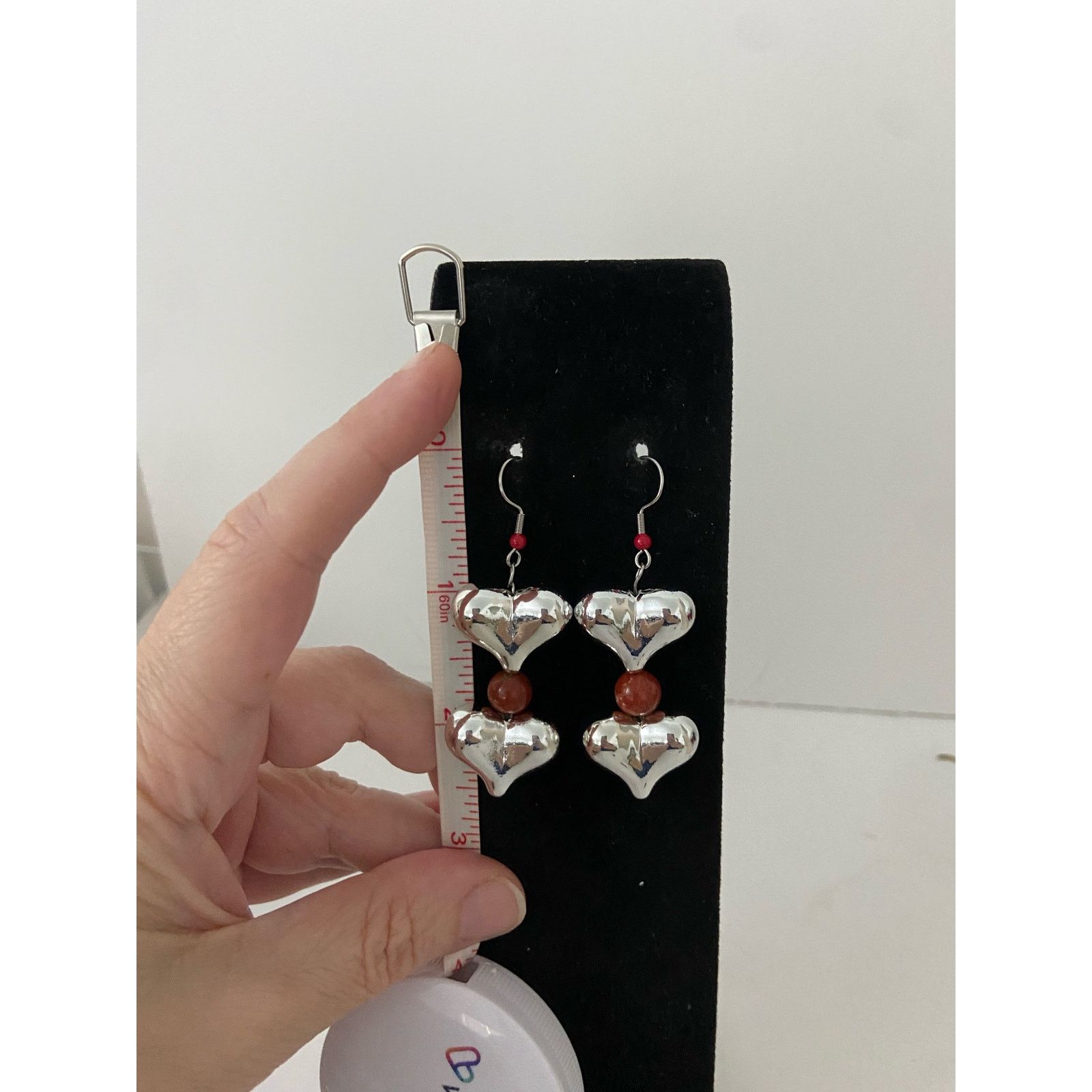 Handmade heart earrings Size ONE SIZE - 3 Thumbnail
