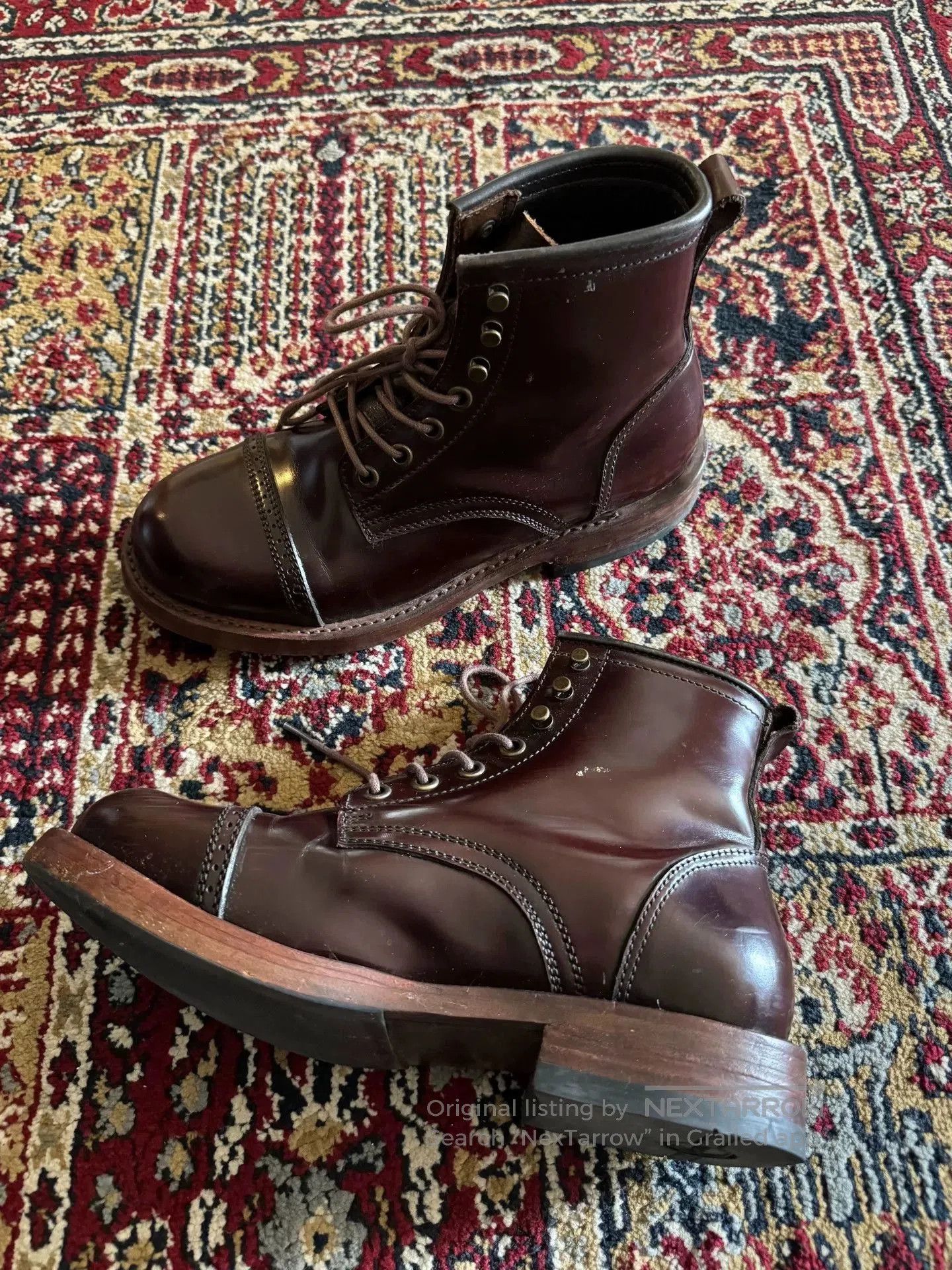 Vintage Brown Horsehide Work Boots Size 37. Size US 6 / IT 36 - 4 Thumbnail