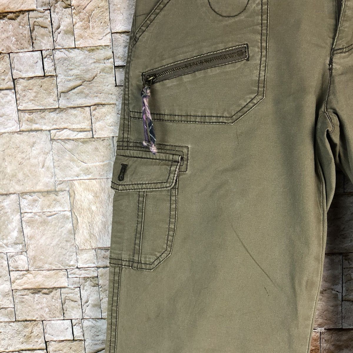 Japanese Brand Kiss Mark Cargo utility tactical Multipocket Pants #A983 Size 27" / US 4 / IT 40 - 9 Thumbnail
