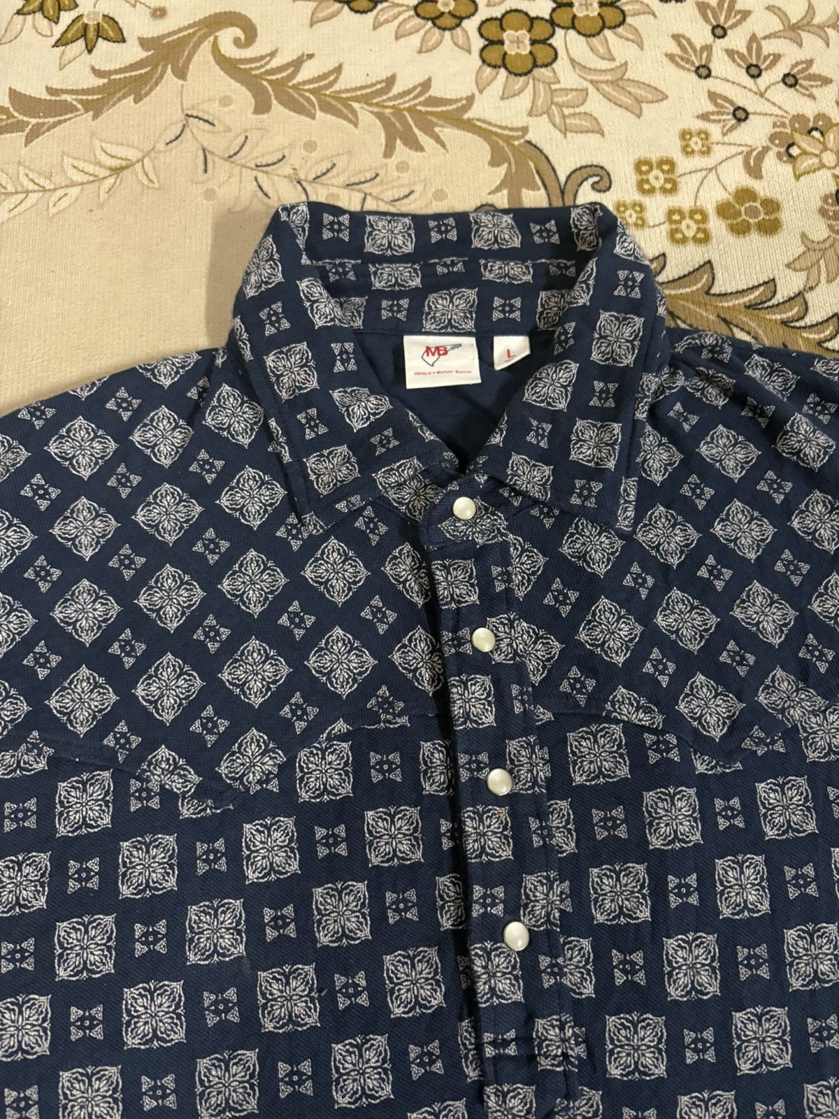 Designer × Michael Bastian × Uniqlo 🔥RARE🔥🔥Michael Bastian X Uniqlo Full Print Polo Tee Size US M / EU 48-50 / 2 - 3 Thumbnail