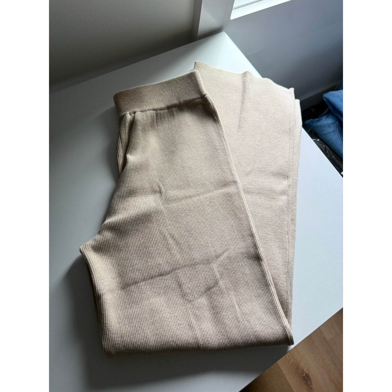 Other New Few Moda Caara Rib Knit Pants - Cream - Small Size 27" / US 4 / IT 40 - 6 Thumbnail