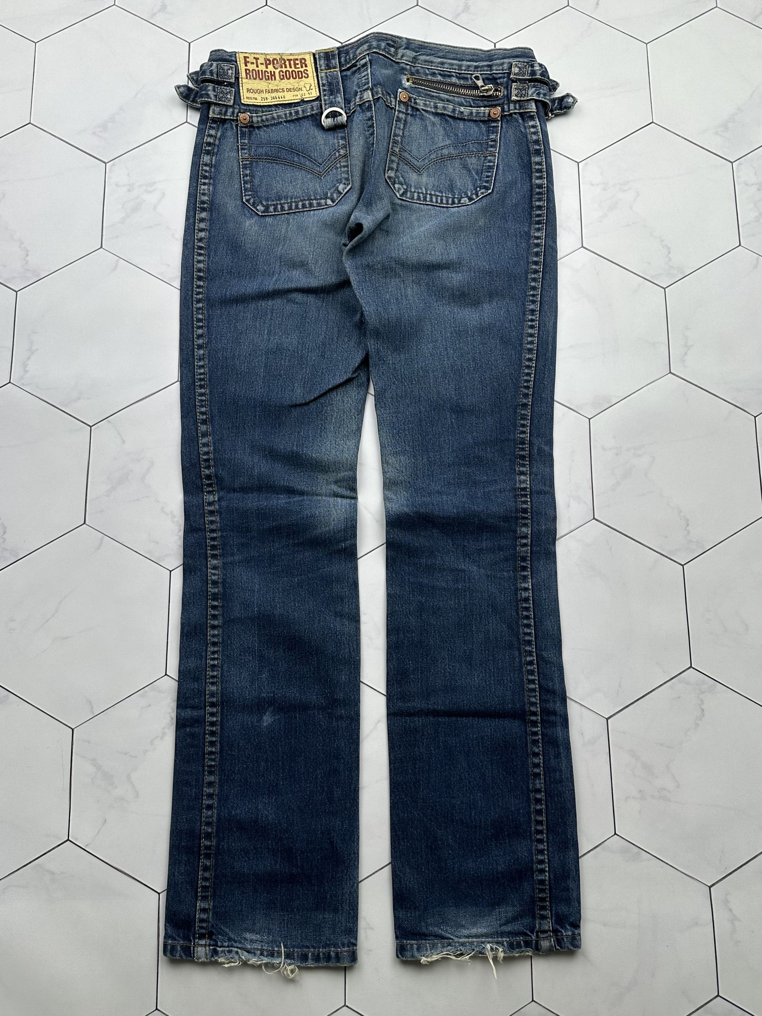 Vintage Vintage Amazing Bondage Zipped Jeans (B482)E2 Size 28" / US 6 / IT 42 - 4 Thumbnail