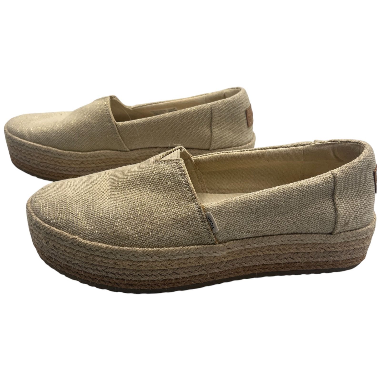 Toms Toms Valencia Canvas Platform Espadrille Casual Flat Shoes 9 Size US 9 / IT 39 - 4 Thumbnail
