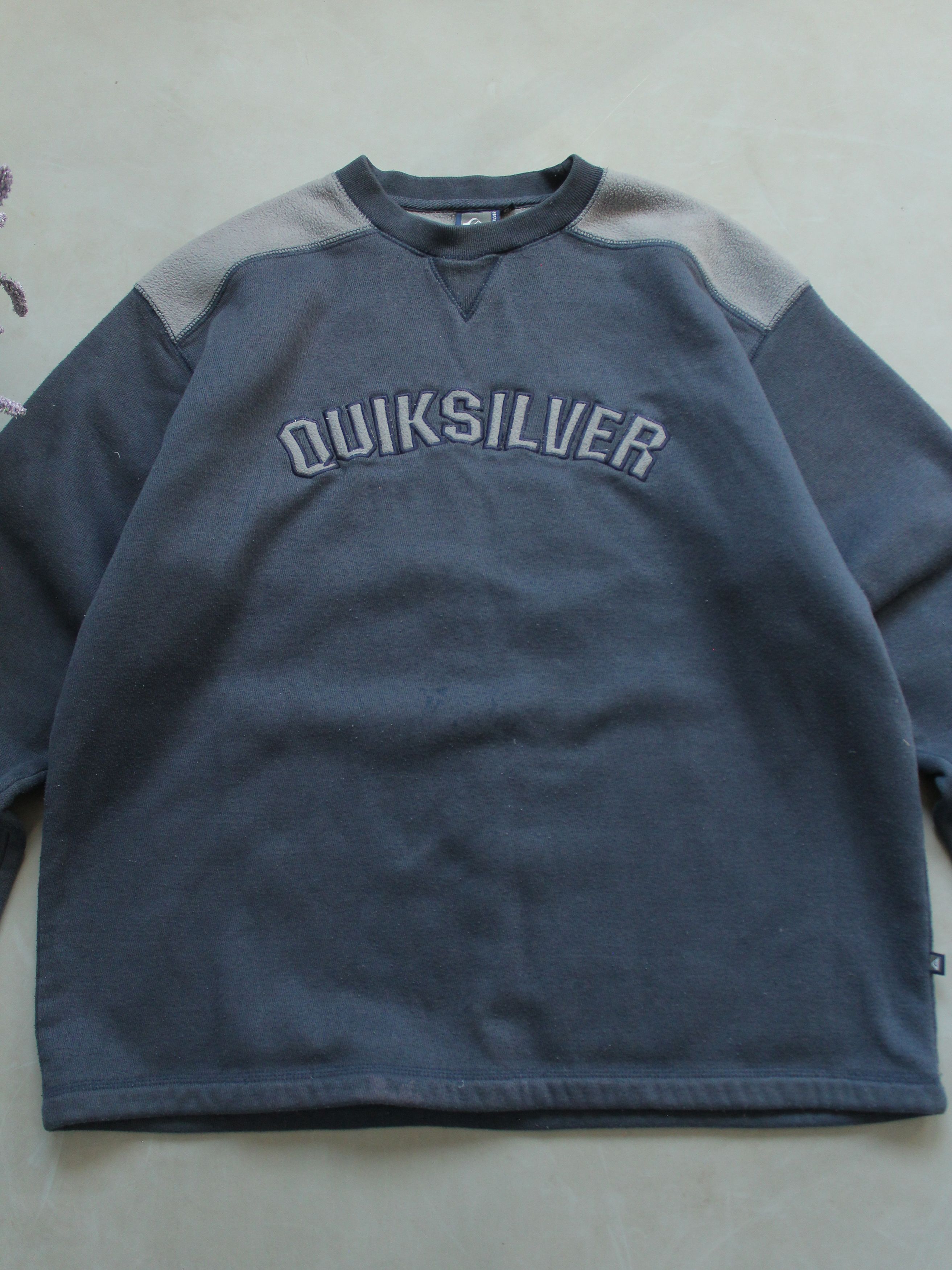 Quicksilver Quiksilver Navy Fly Away Sweatshirt big logo embroidery mens Size US XL / EU 56 / 4 - 5 Thumbnail