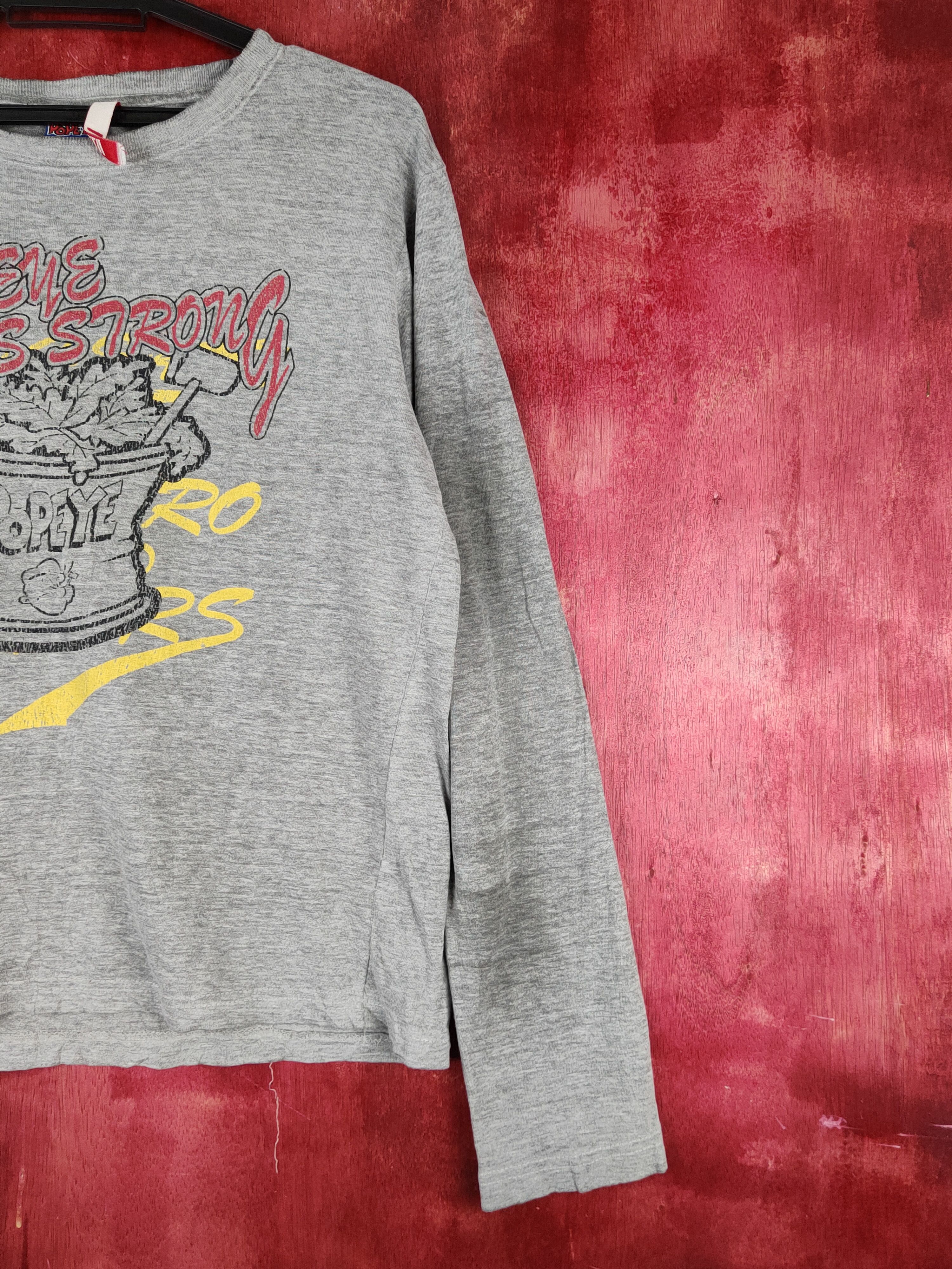Cartoon Network Popeye-Vita vintage cartoon Gray Long Sleeve T-Shirts #S1359 Size US M / EU 48-50 / 2 - 7 Thumbnail