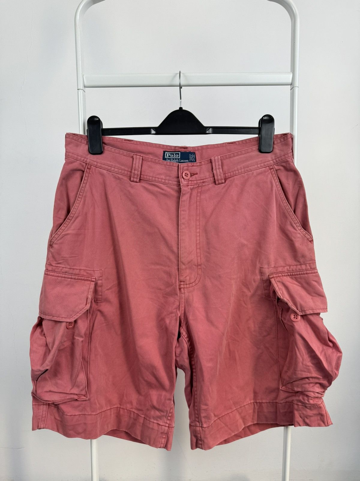Vintage Vintage Polo Ralph Lauren Pink Cargo Shorts Size US 34 / EU 50 - 1 Thumbnail