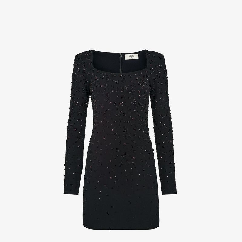 Fendi o1s1wg110326 Dress in Black Size M / US 6-8 / IT 42-44 - 1 Thumbnail