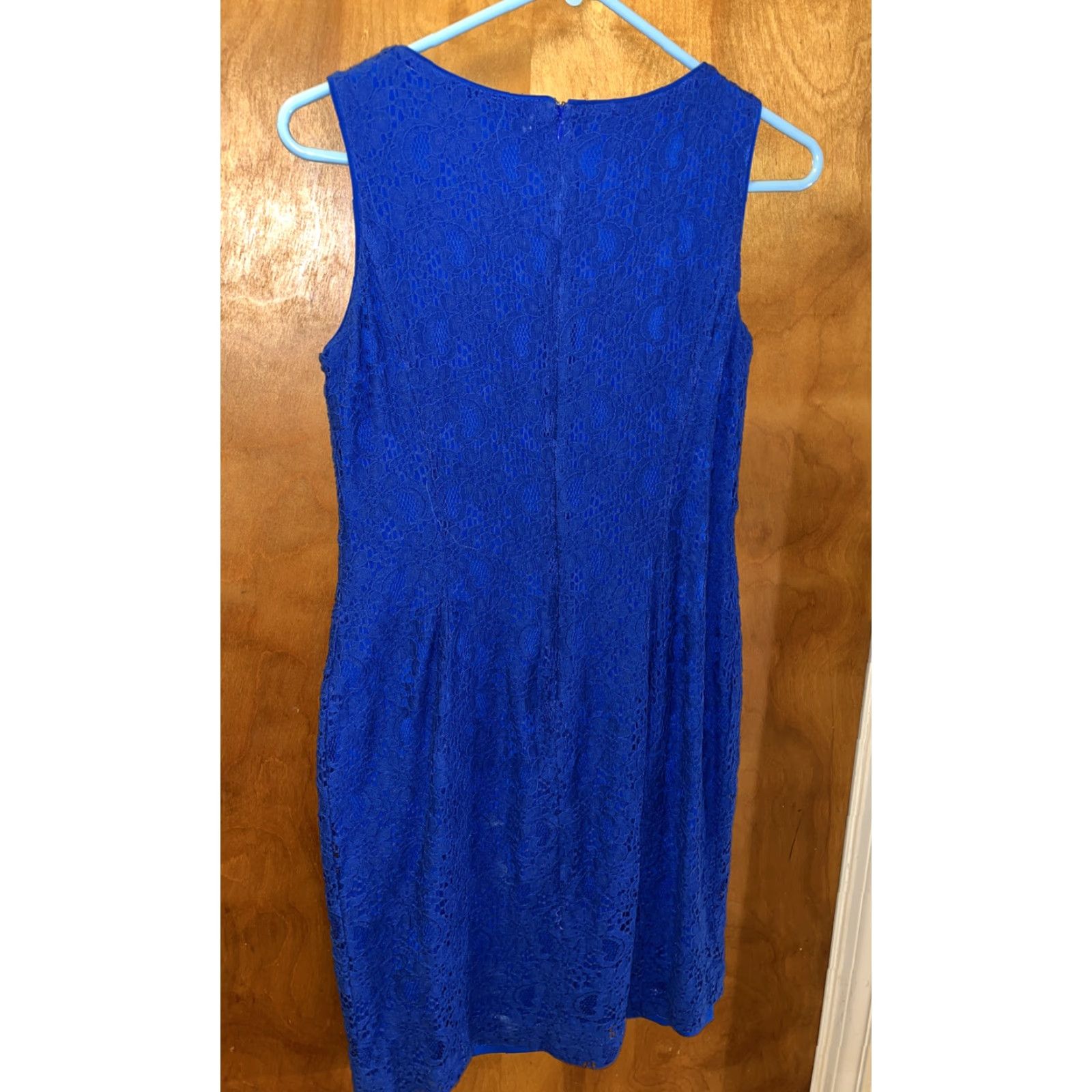 Ralph Lauren VINTAGE Ralph Lauren Dress Women's Sleeveless Floral Lace Blue Size 6 Fit & Flare Knee Length Size M / US 6-8 / IT 42-44 - 2 Thumbnail